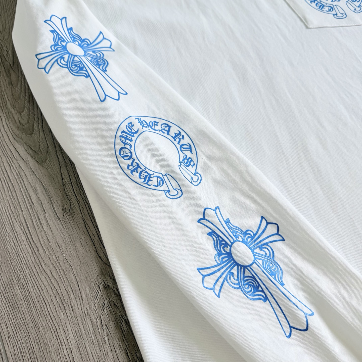 Chrome Hearts 克罗心 CH  长袖 T恤  蓝色 后三十字架
