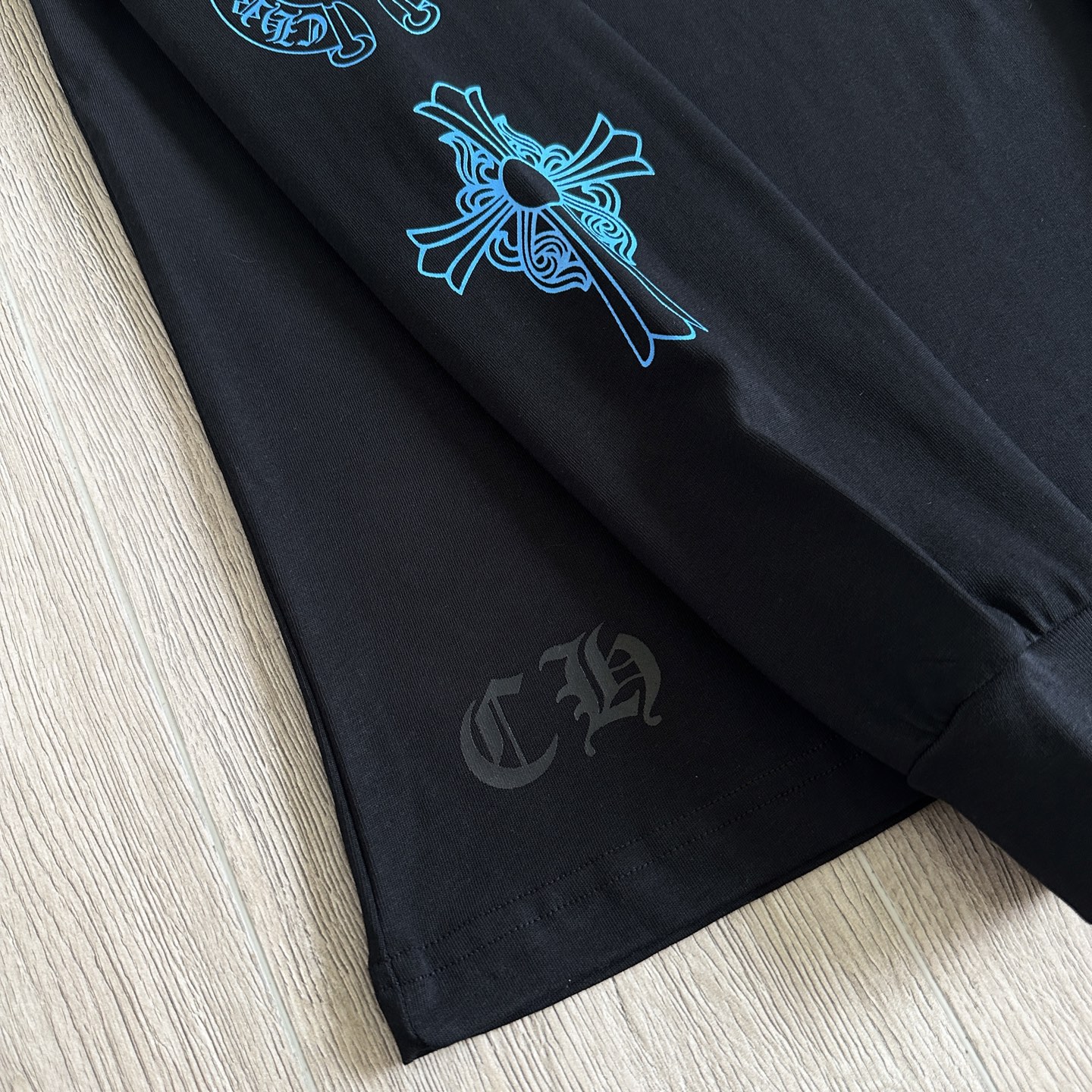 Chrome Hearts 克罗心 CH  长袖 T恤  蓝色 后三十字架