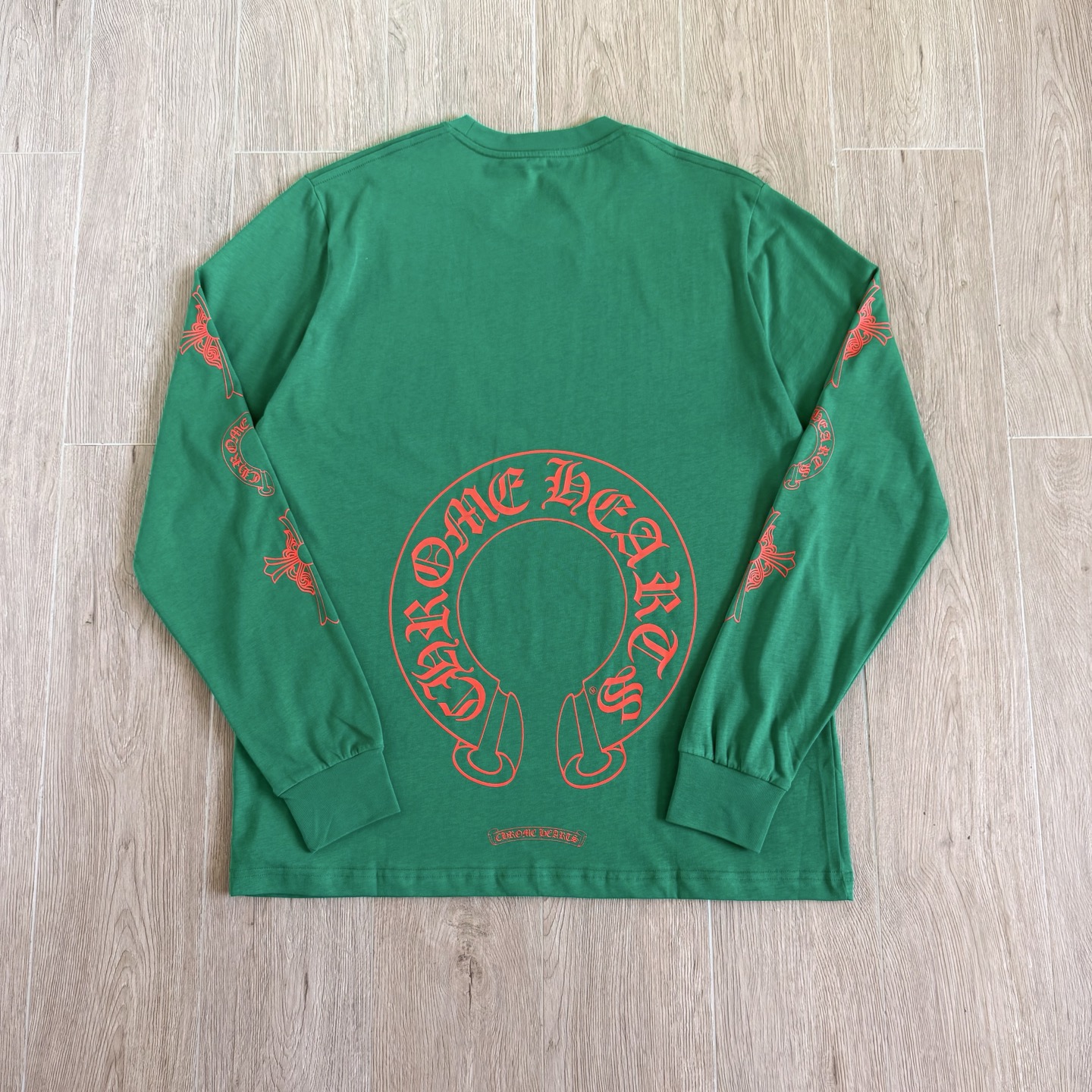 Chrome Hearts 克罗心 CH  长袖 T恤  橙色三元素 后背 橙色大马蹄  绿色