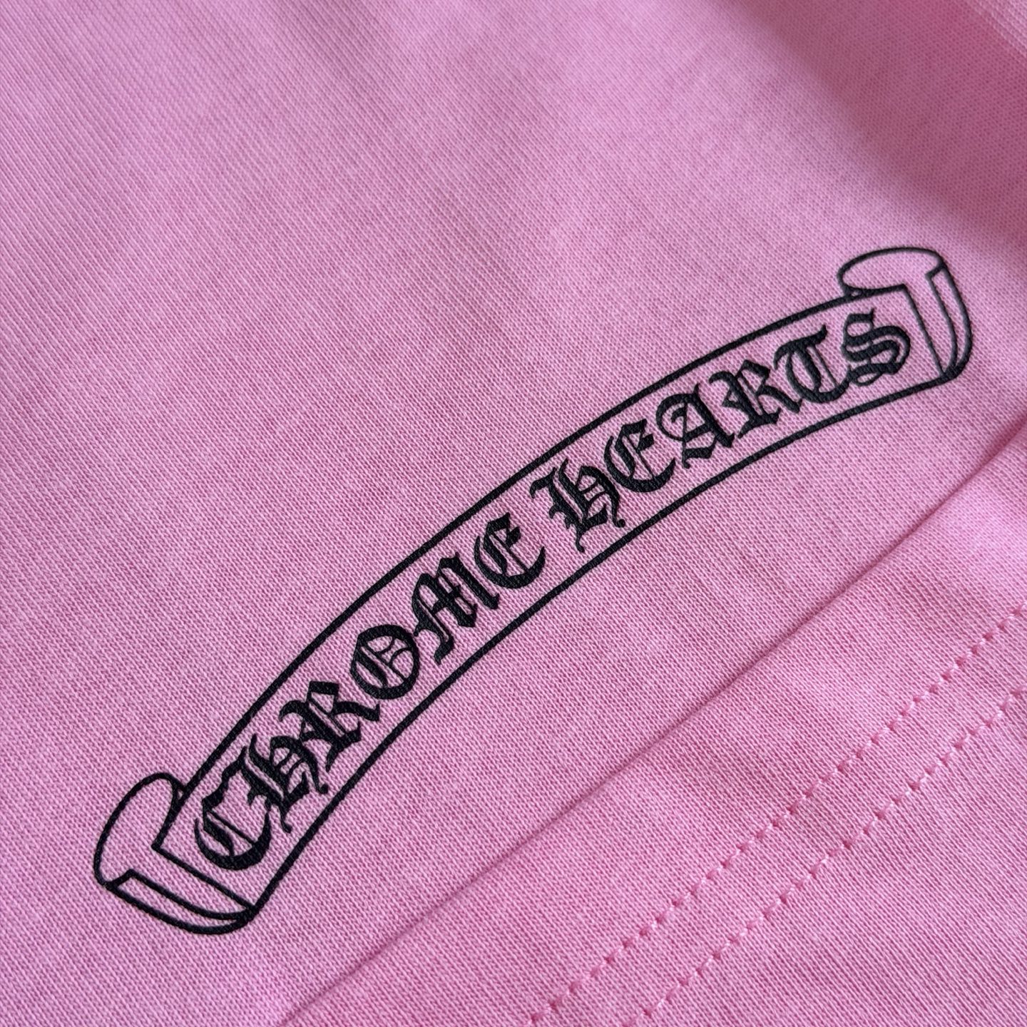 Chrome Hearts CH 克罗心  圆领短袖 T恤 十字架足球 粉色  A0  