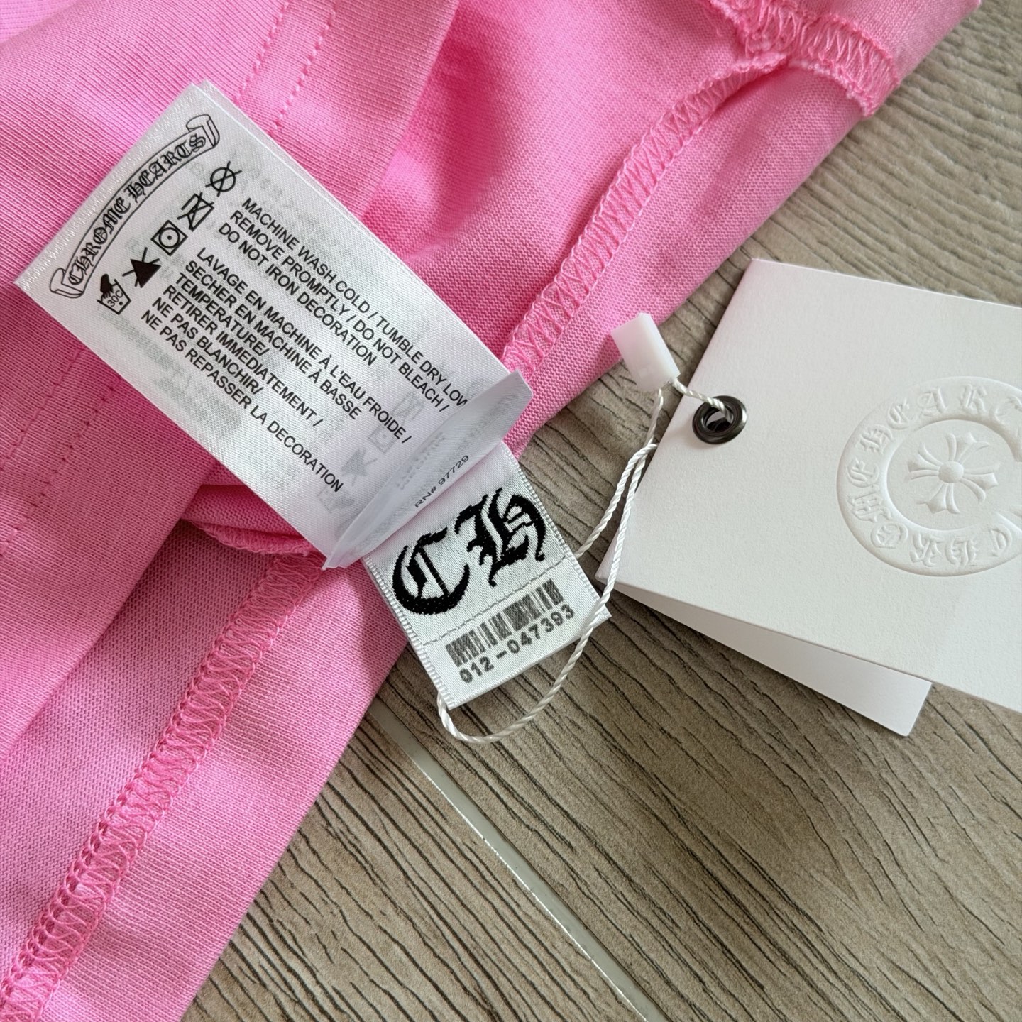 Chrome Hearts CH 克罗心  圆领短袖 T恤 十字架足球 粉色  A0  