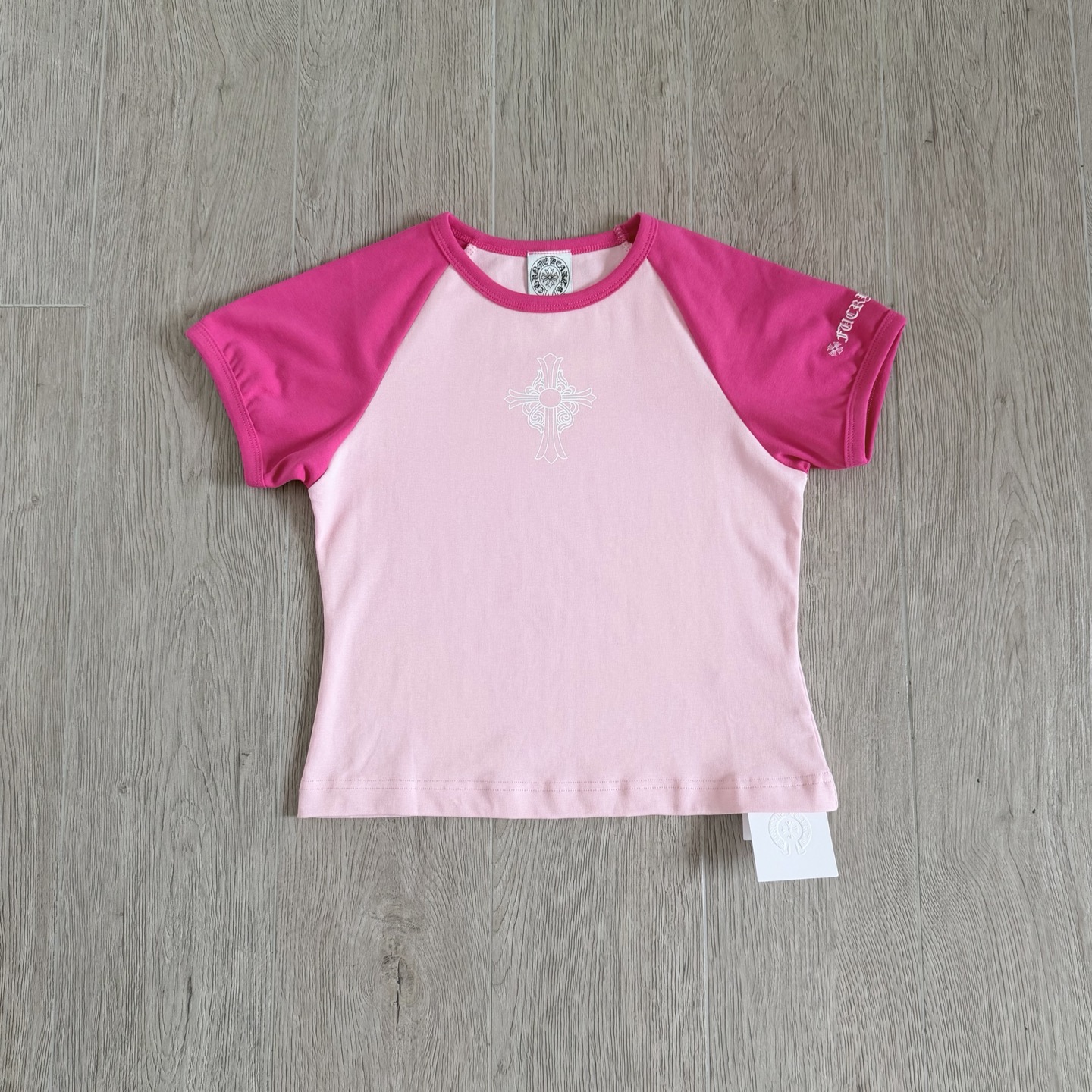 Chrome Hearts CH 克罗心 短款十字架  T恤 女款  粉色