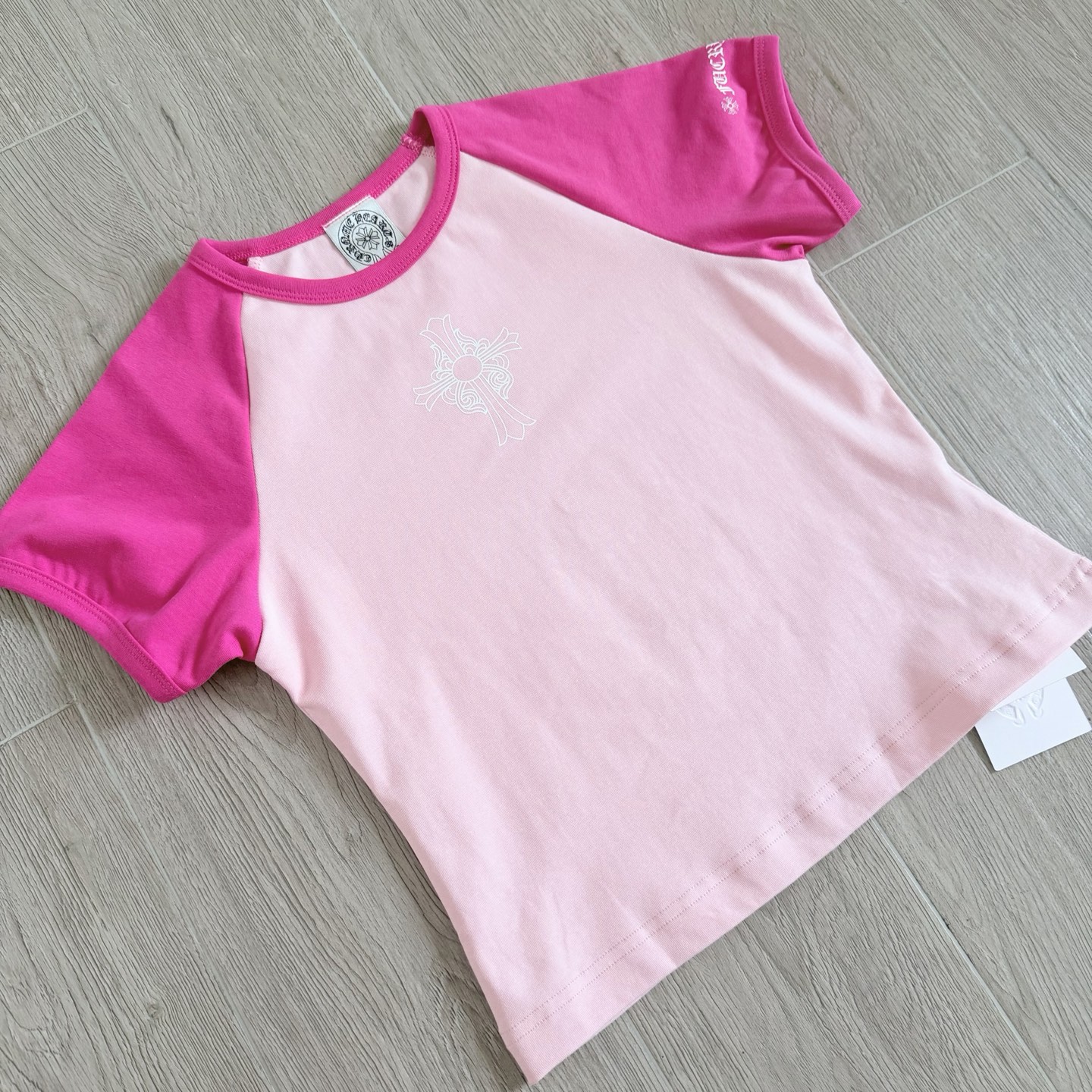 Chrome Hearts CH 克罗心 短款十字架  T恤 女款  粉色