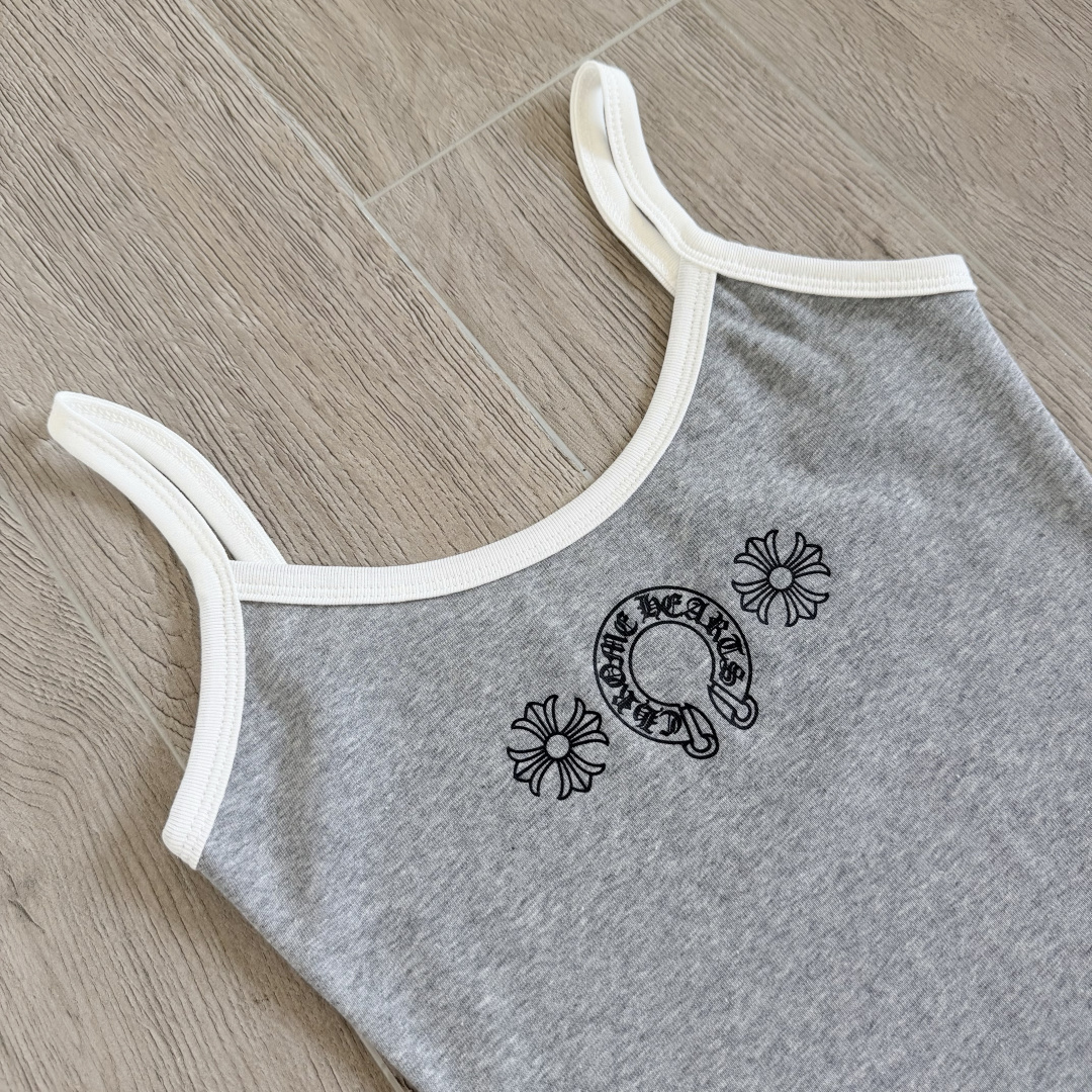 Chrome Hearts CH 女款 复古 横幅十字架 马蹄 弹性 吊带裙 女款