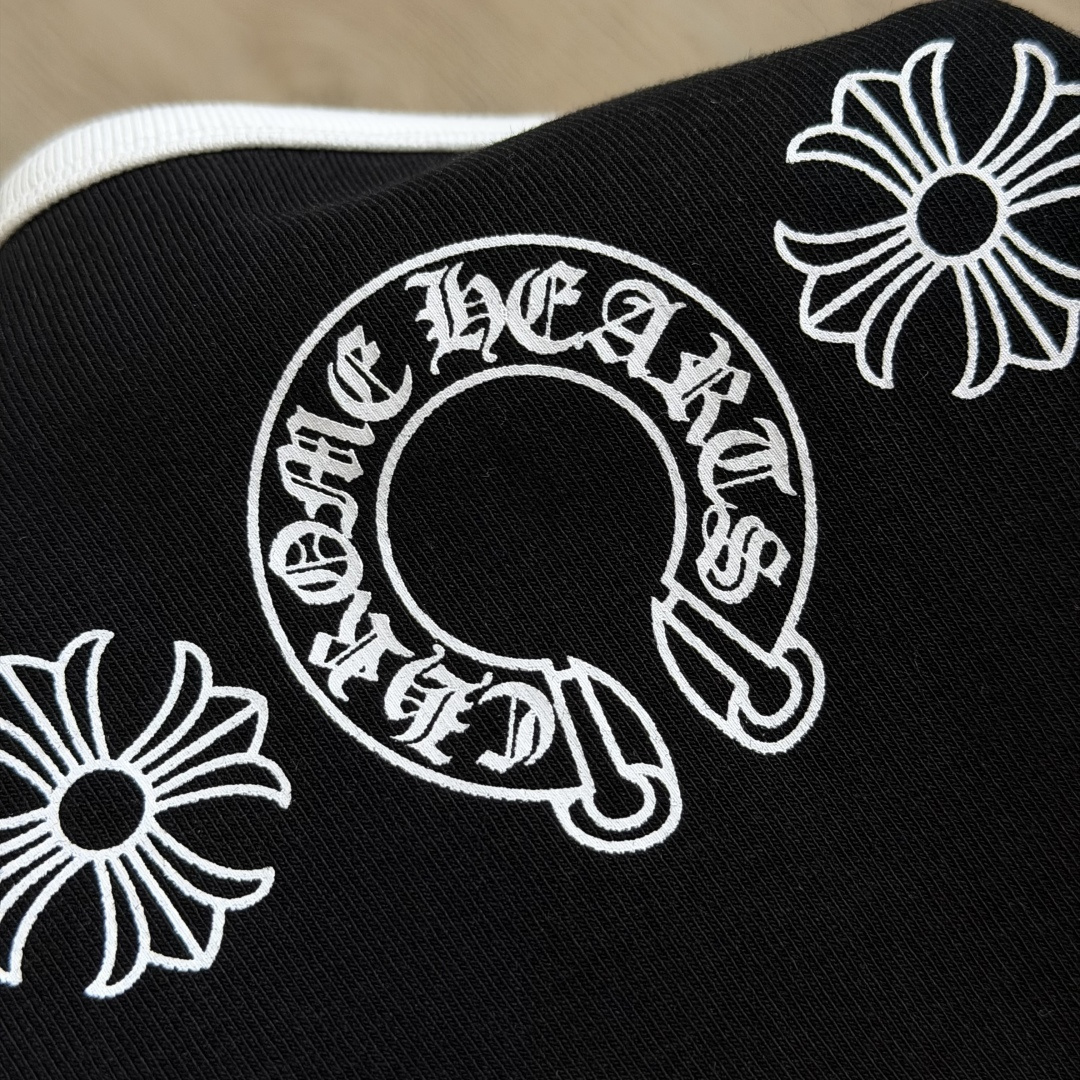 Chrome Hearts CH 女款 复古 横幅十字架 马蹄 弹性 吊带背心 短款