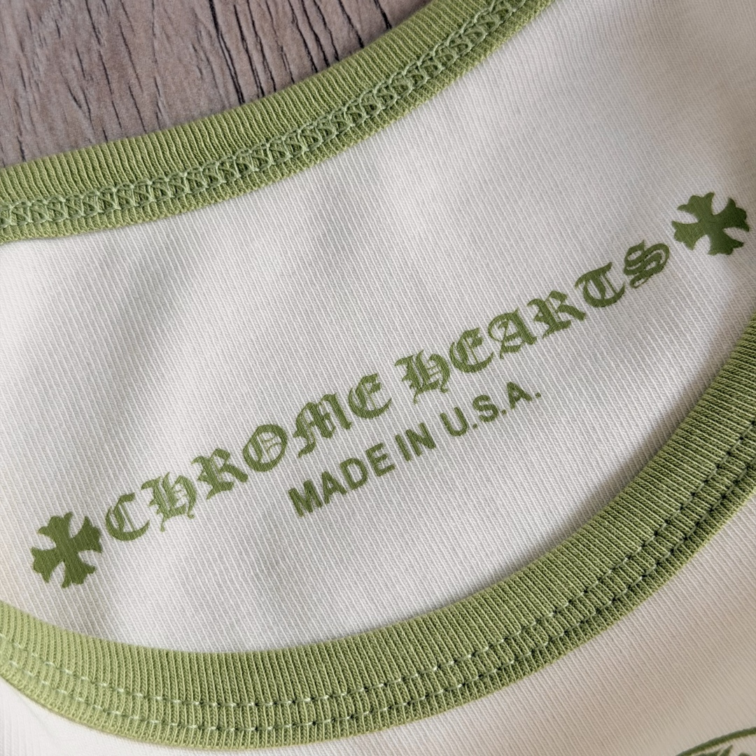 Chrome Hearts CH 女款 复古 横幅十字架 马蹄 弹性 吊带背心 短款