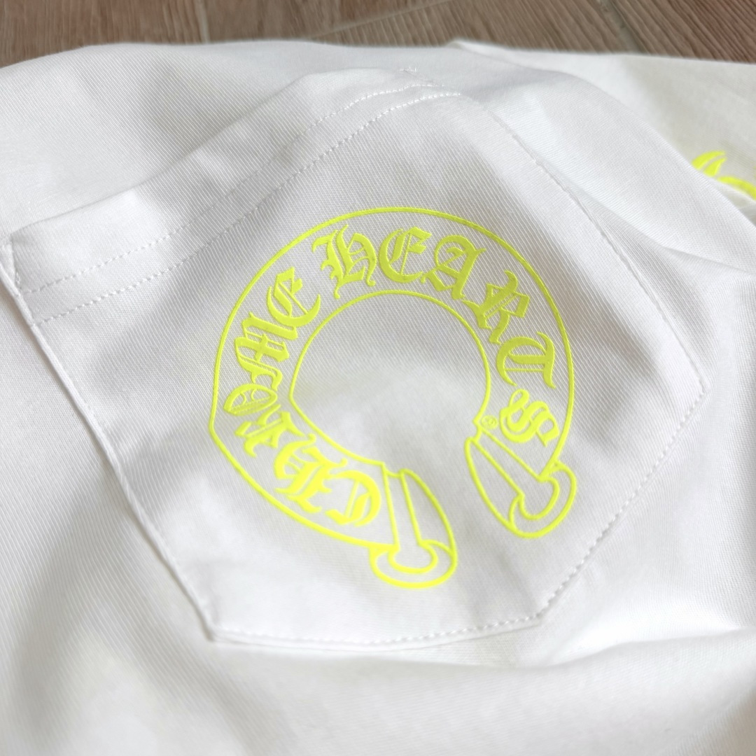 Chrome Hearts 克罗心 CH  长袖 T恤  荧光绿 马蹄 十字花 