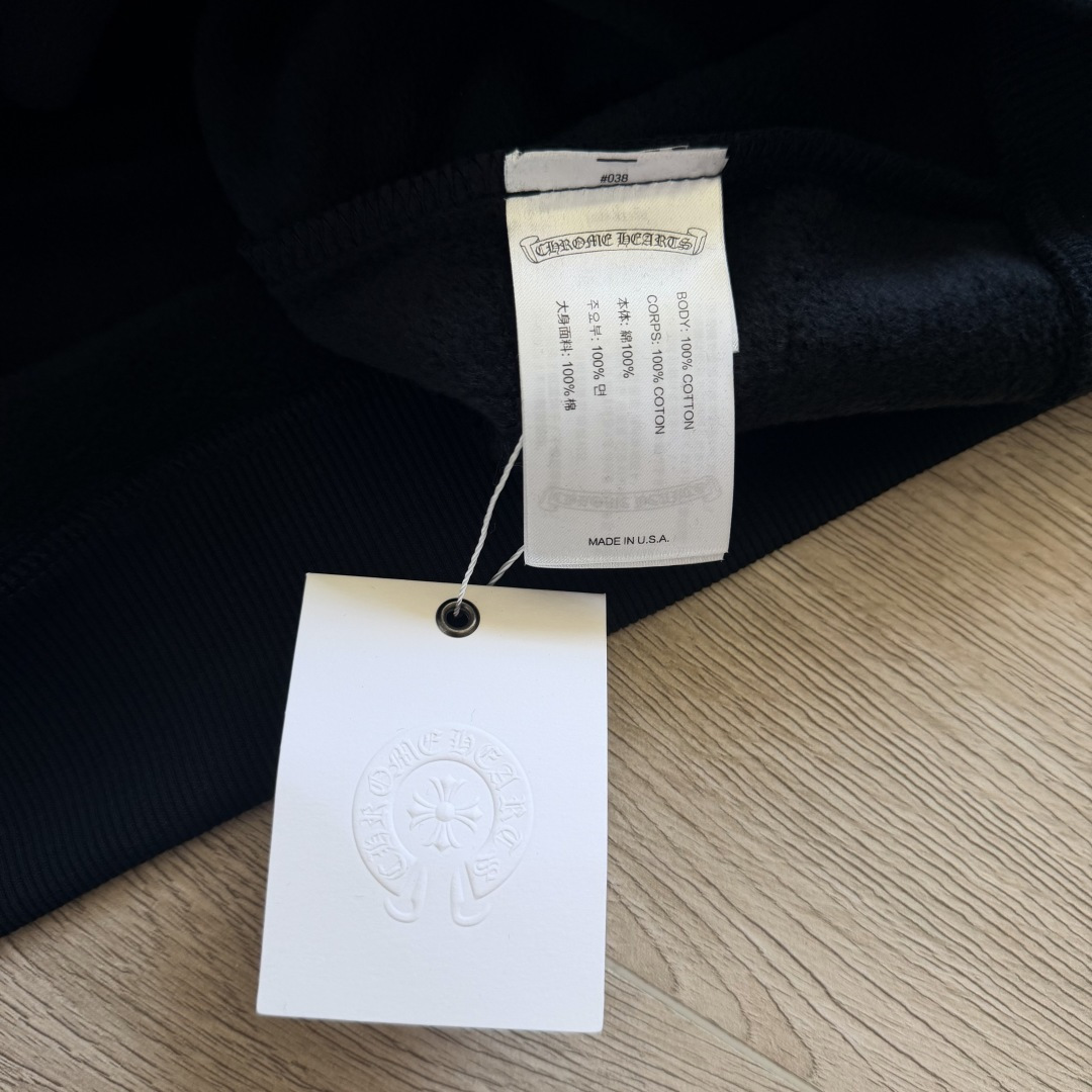 925纯银 Chrome Hearts CH克罗心 经典 印花 拉链卫衣 外套  男女同款 黑色 荧光绿 马蹄 十字 A5  