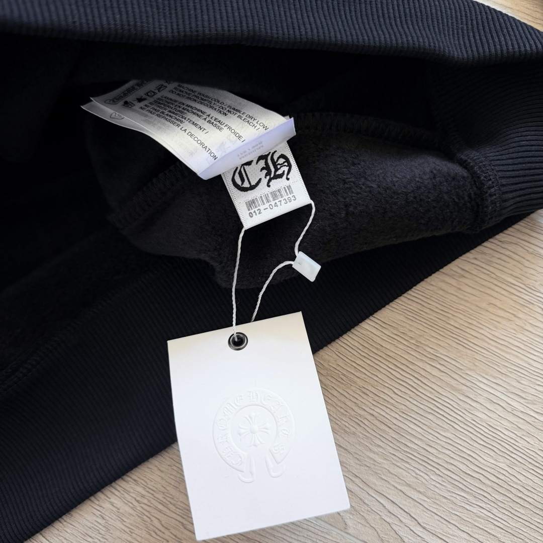 925纯银 Chrome Hearts CH克罗心 经典 印花 拉链卫衣 外套  男女同款 黑色 荧光绿 马蹄 十字 A5  