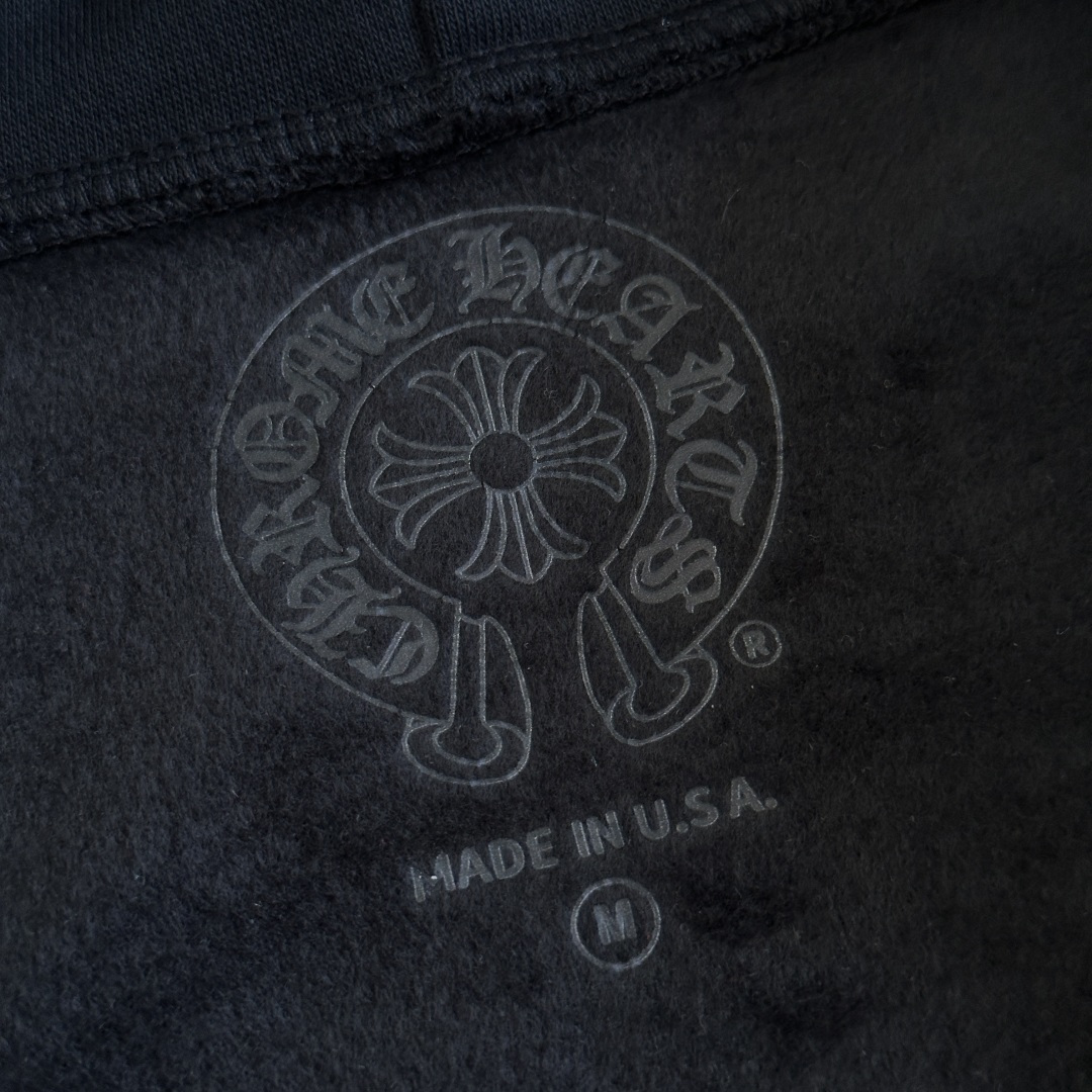 925纯银 Chrome Hearts CH克罗心 经典 印花 拉链卫衣 外套  男女同款 黑色 荧光绿 马蹄 十字 A5  