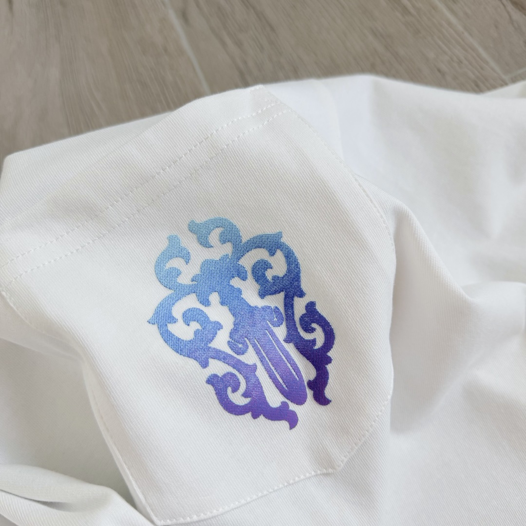 Chrome Hearts CH 克罗心  圆领短袖 T恤 宝剑 渐变 马蹄 A0 白色 黑色