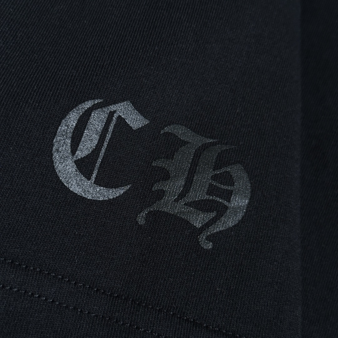 Chrome Hearts CH 克罗心  圆领短袖 T恤 宝剑 渐变 马蹄 A0 白色 黑色