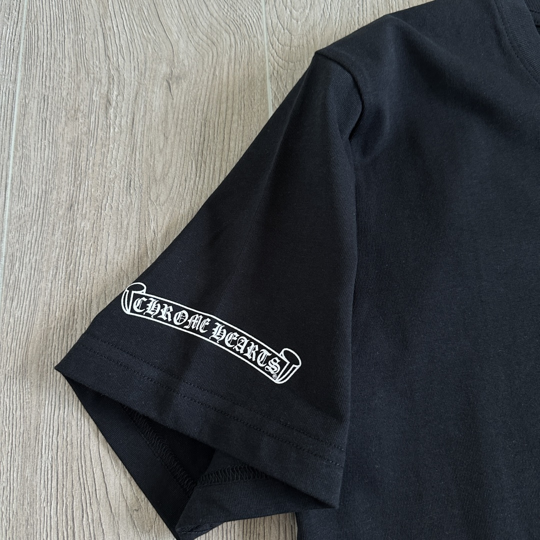 Chrome Hearts CH 克罗心  圆领短袖 T恤 宝剑 渐变 马蹄 A0 白色 黑色