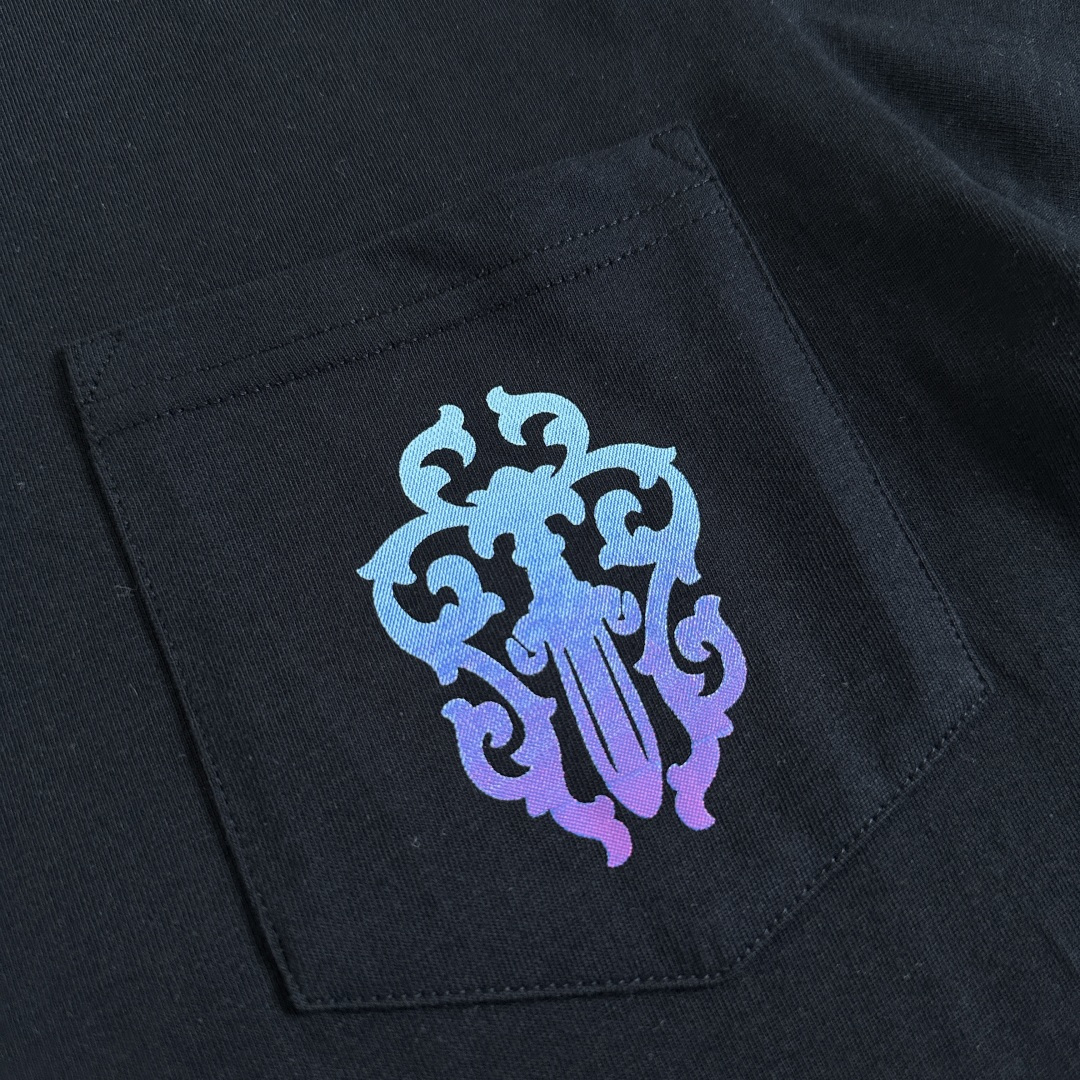 Chrome Hearts CH 克罗心  圆领短袖 T恤 宝剑 渐变 马蹄 A0 白色 黑色