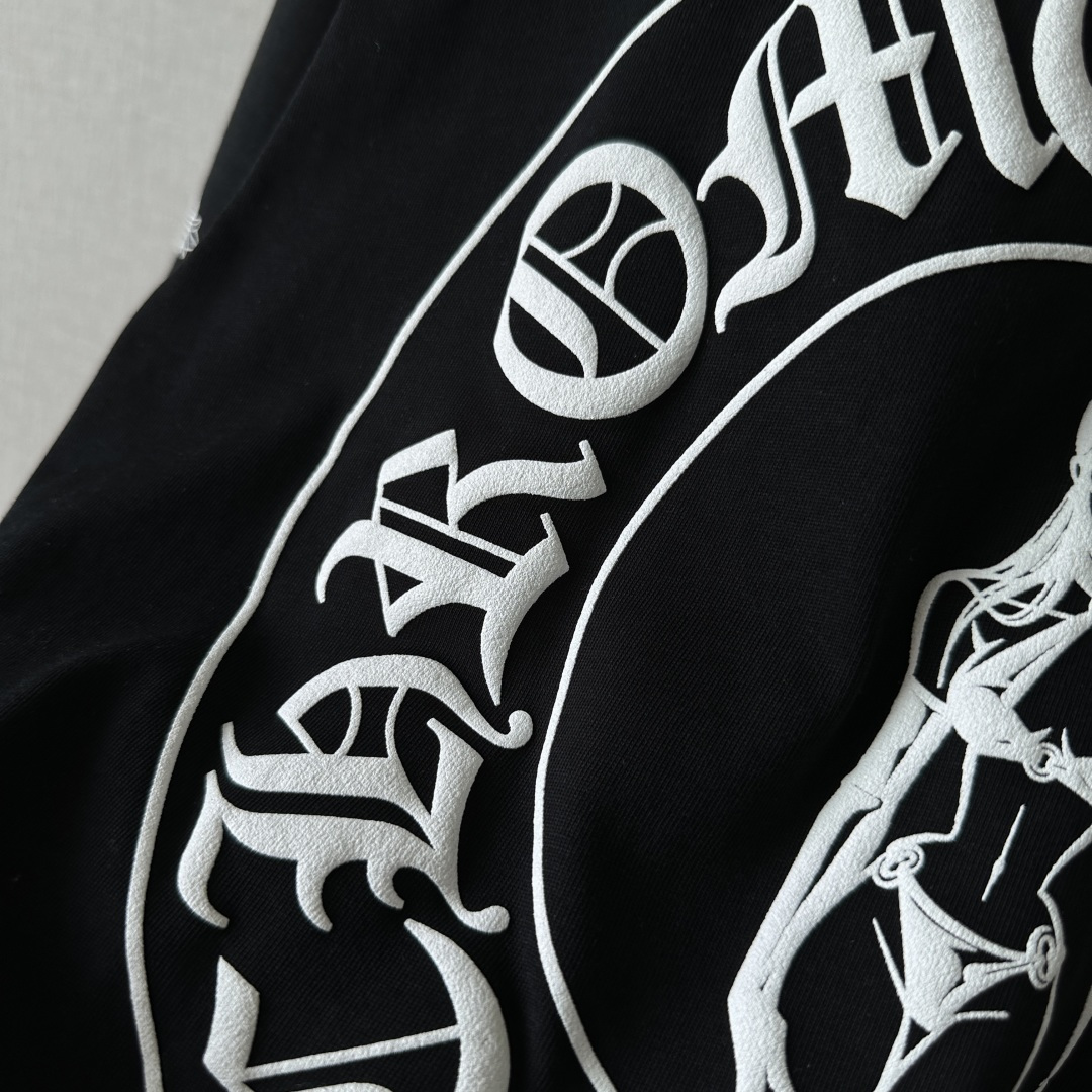 Chrome Hearts CH 克罗心  圆领短袖 T恤 Deadly Doll 后背 比基尼 美少女 黑色 A0  