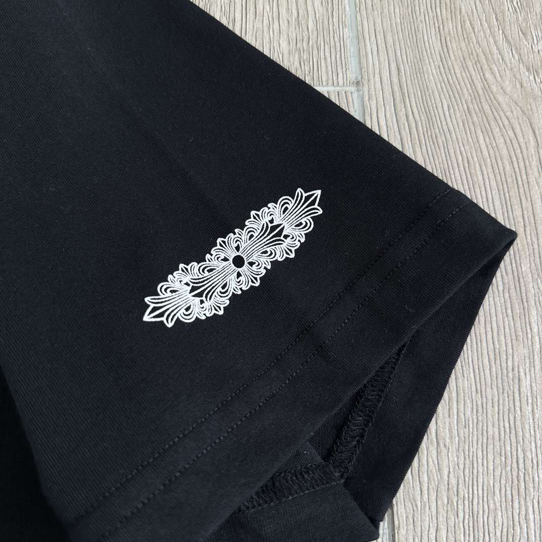 Chrome Hearts CH 克罗心  圆领短袖 T恤 Deadly Doll 后背 比基尼 美少女 黑色 A0  