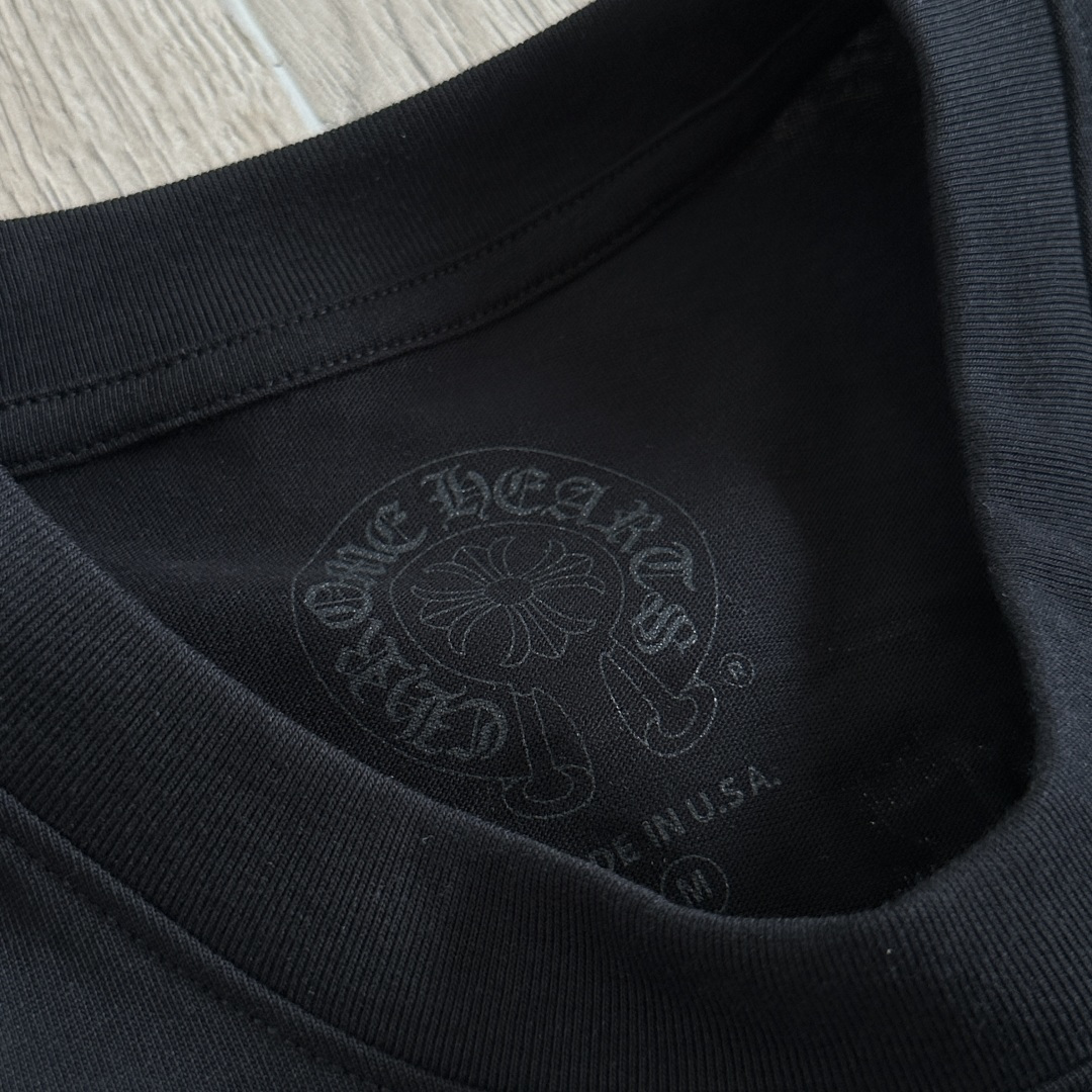 Chrome Hearts CH 克罗心  圆领短袖 T恤 Deadly Doll 后背 比基尼 美少女 黑色 A0  