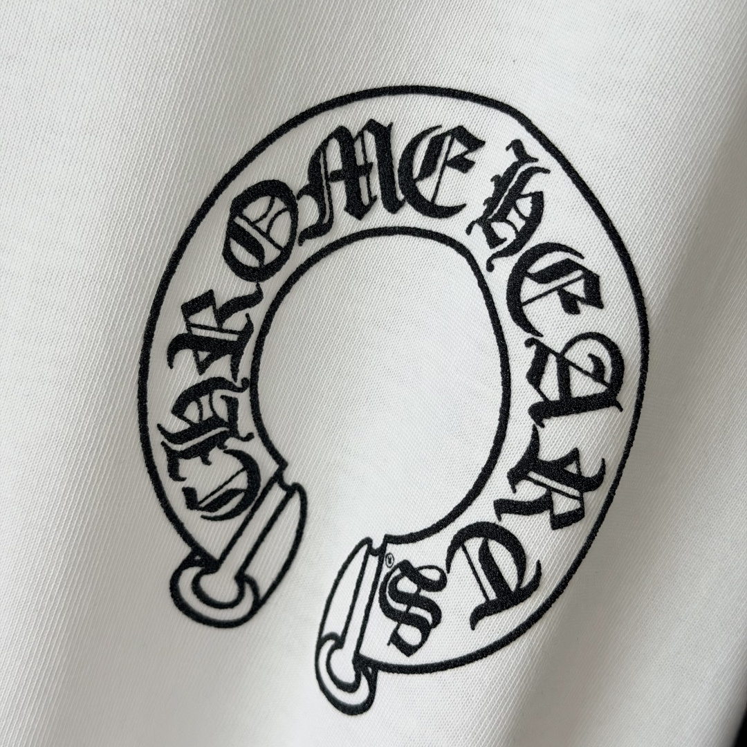 Chrome Hearts CH克罗心 长袖 袖子字体 后背大马蹄   黑白