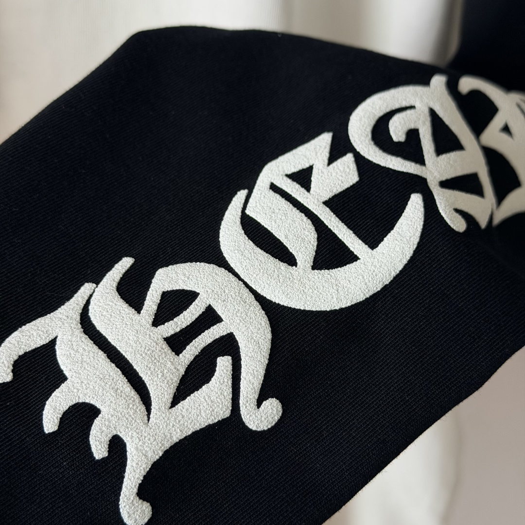 Chrome Hearts CH克罗心 长袖 袖子字体 后背大马蹄   黑白