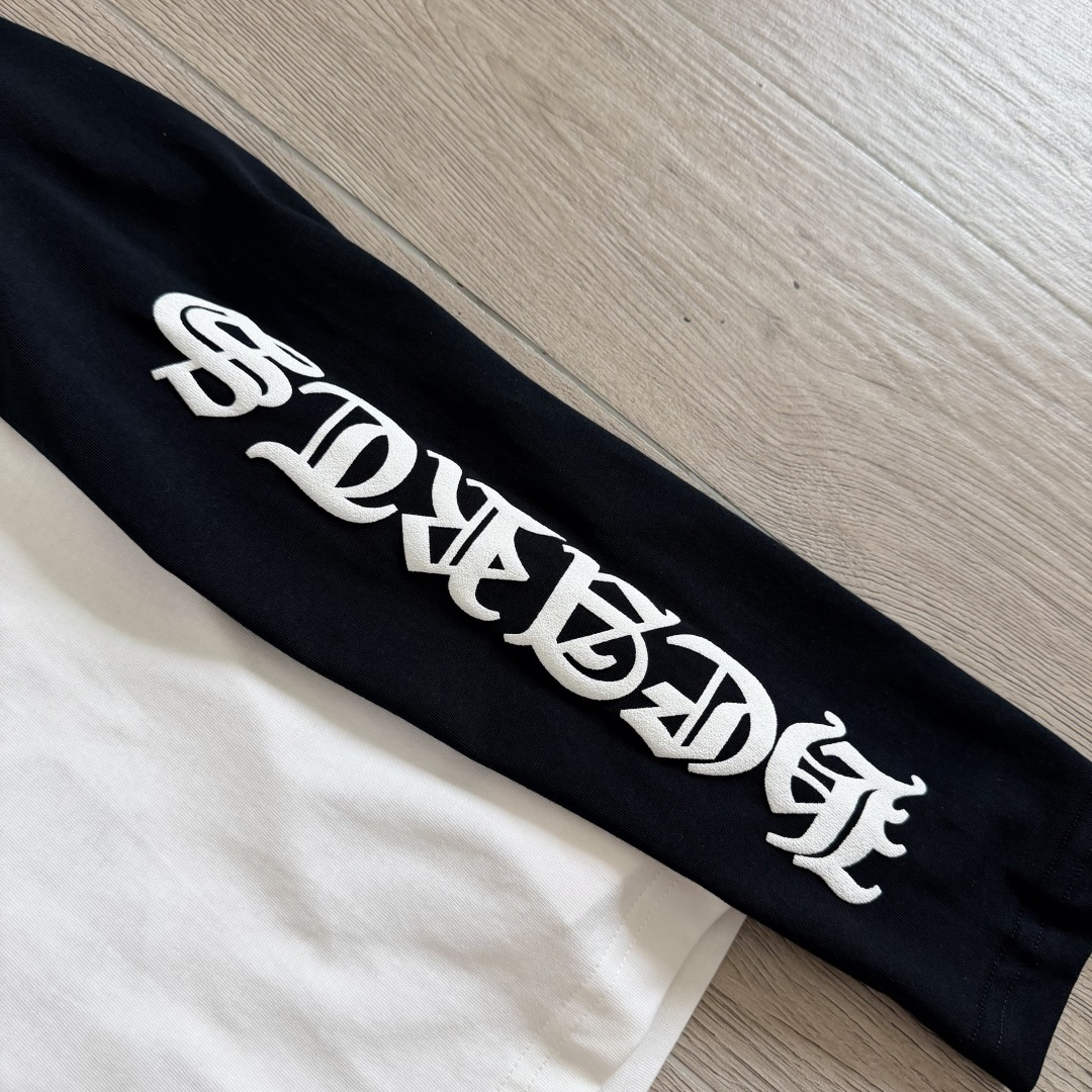 Chrome Hearts CH克罗心 长袖 袖子字体 后背大马蹄   黑白