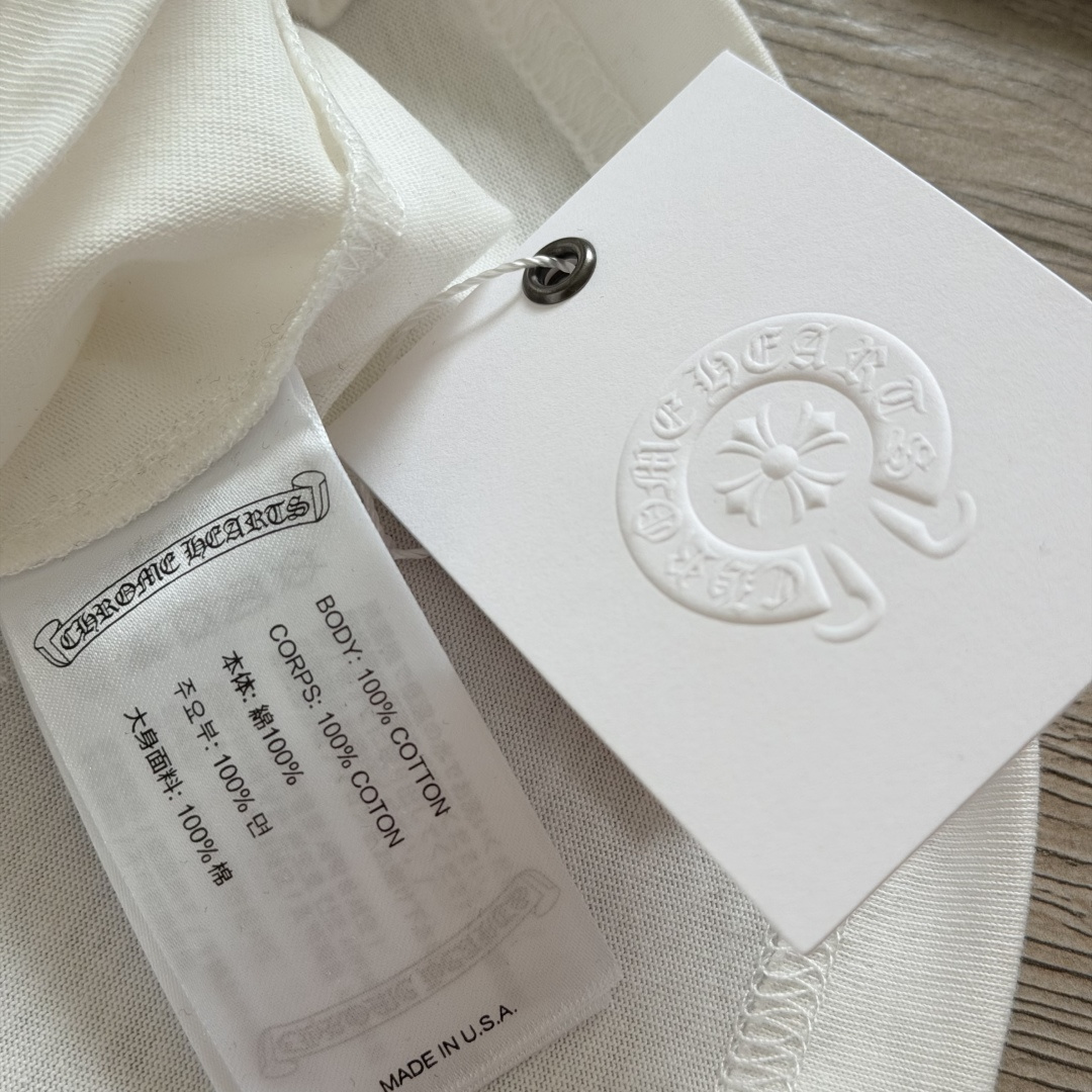 Chrome Hearts CH克罗心 长袖 袖子字体 后背大马蹄   黑白