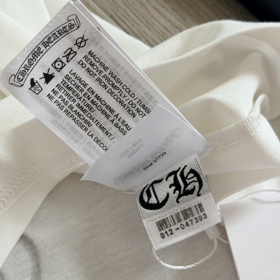 Chrome Hearts CH克罗心 长袖 袖子字体 后背大马蹄   黑白