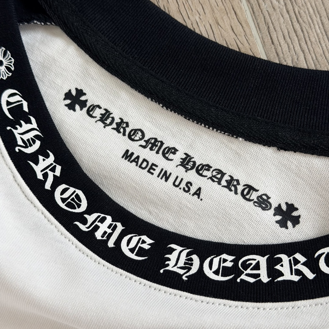 Chrome Hearts CH克罗心 长袖 袖子字体 后背大马蹄   黑白