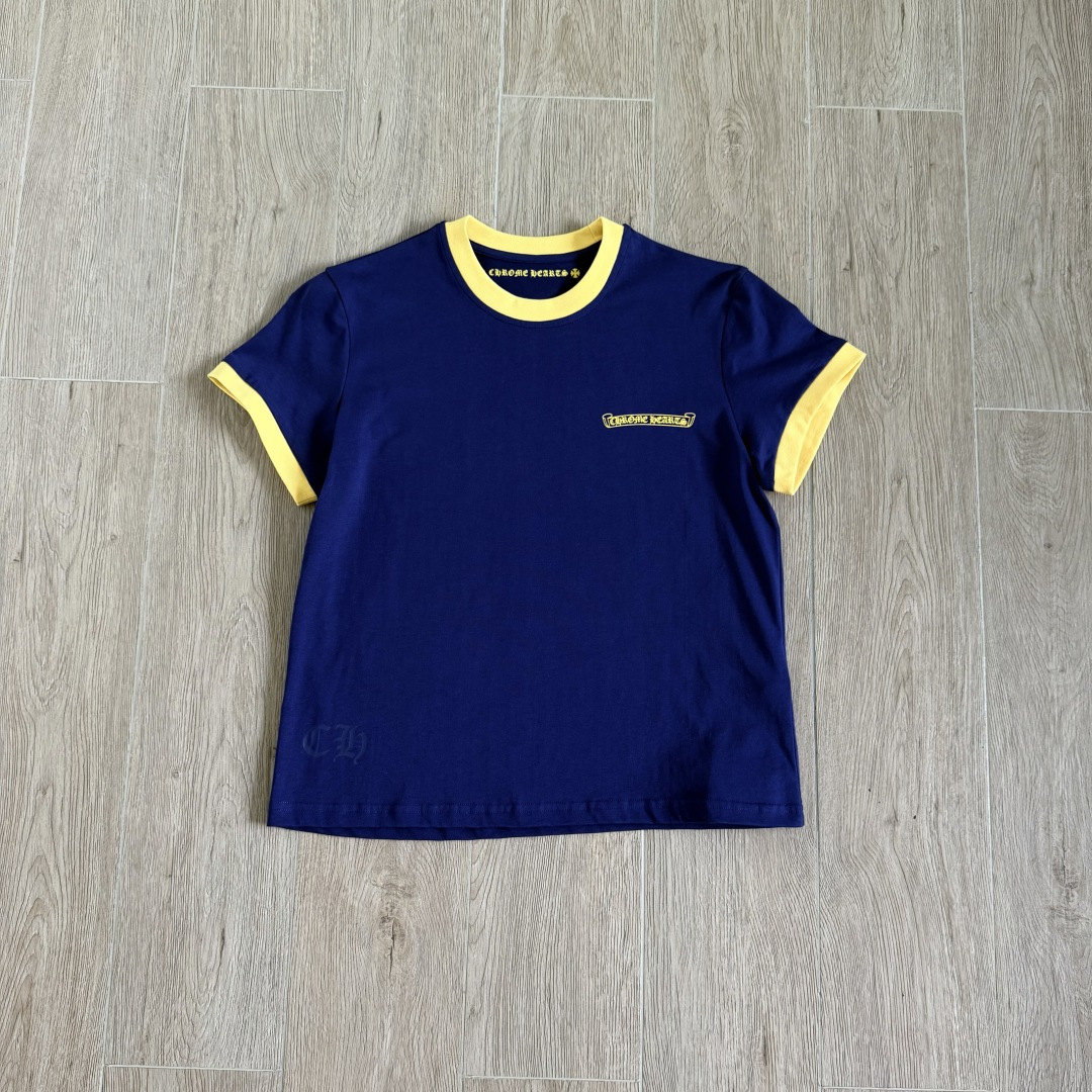 Chrome Hearts CH 女款 撞色横幅马蹄 短袖 