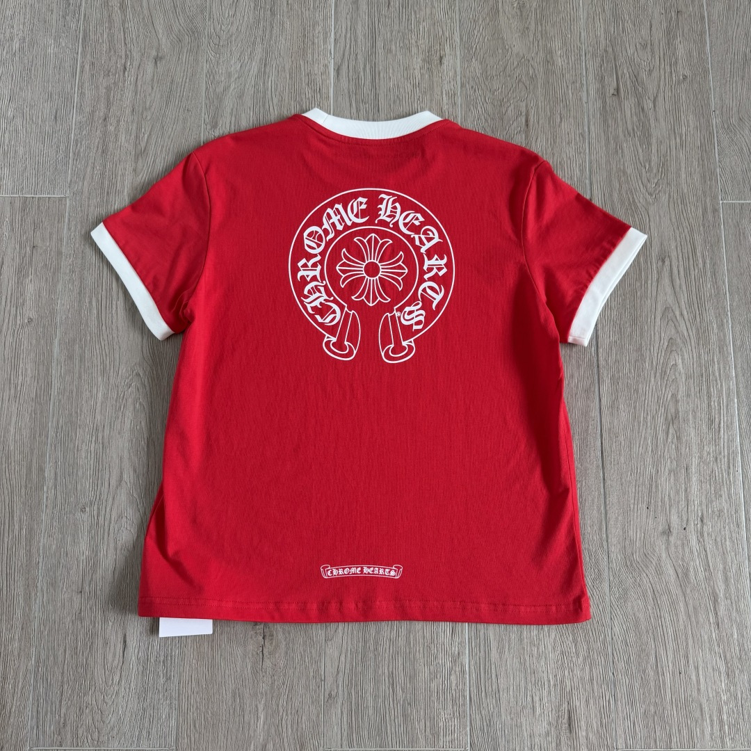Chrome Hearts CH 女款 撞色横幅马蹄 短袖 