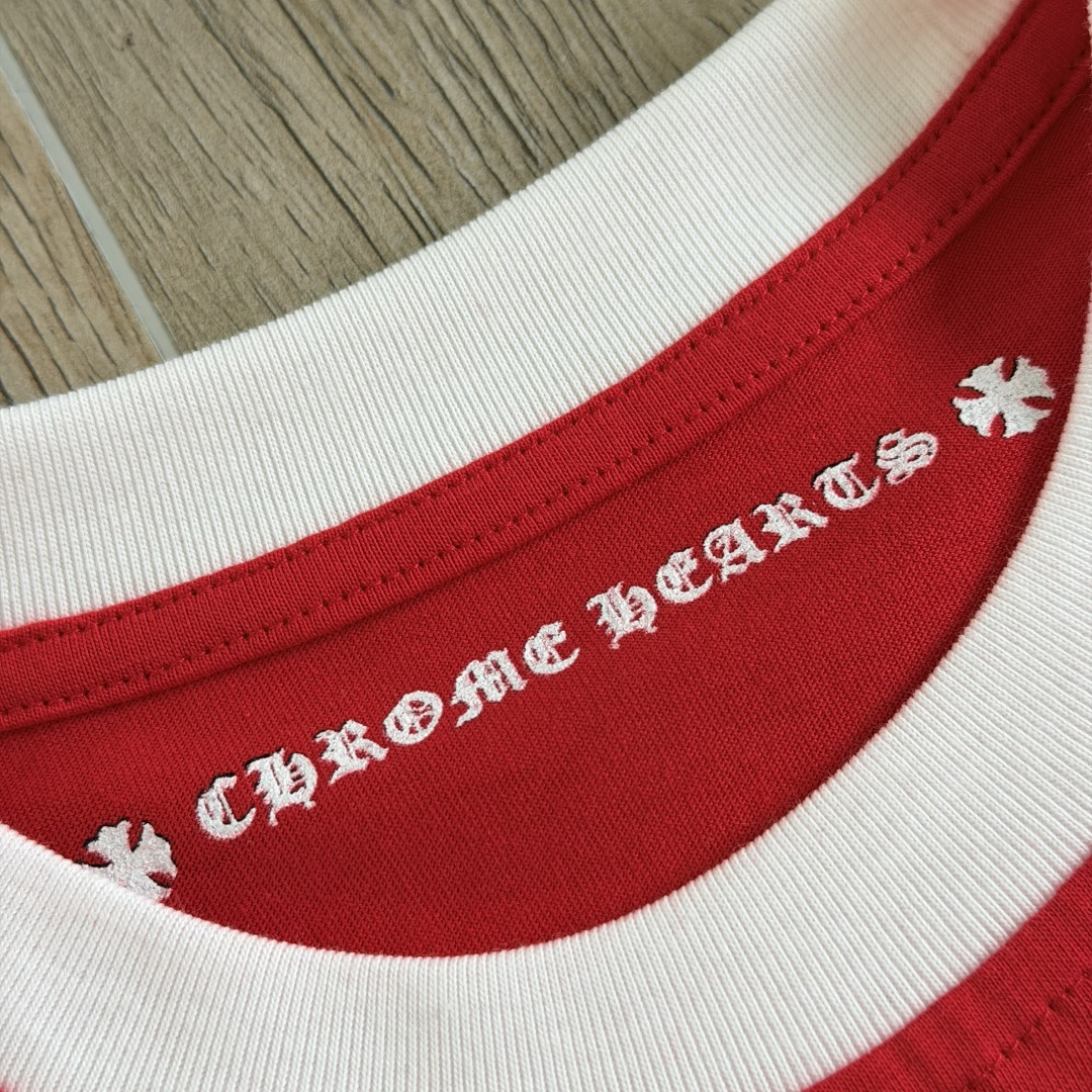 Chrome Hearts CH 女款 撞色横幅马蹄 短袖 