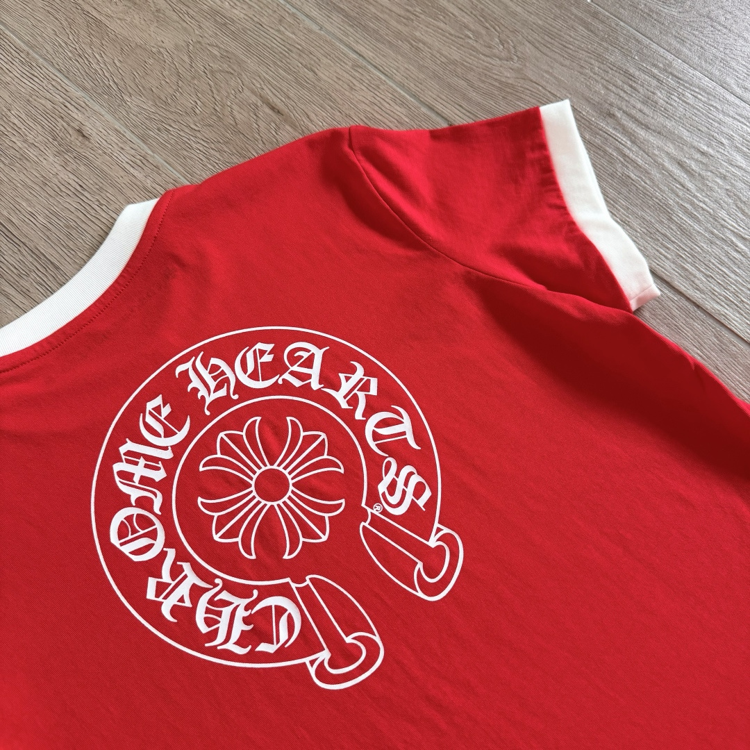 Chrome Hearts CH 女款 撞色横幅马蹄 短袖 