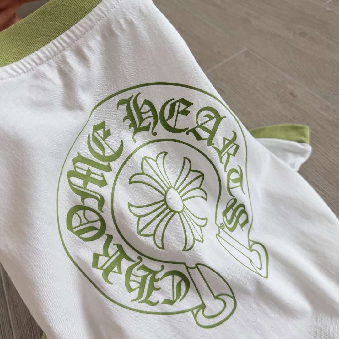 Chrome Hearts CH 女款 撞色横幅马蹄 短袖 