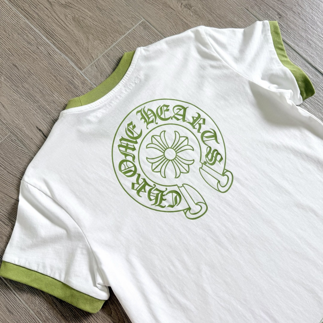 Chrome Hearts CH 女款 撞色横幅马蹄 短袖 