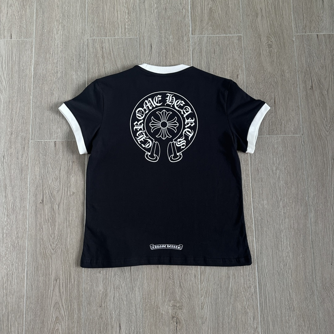Chrome Hearts CH 女款 撞色横幅马蹄 短袖 