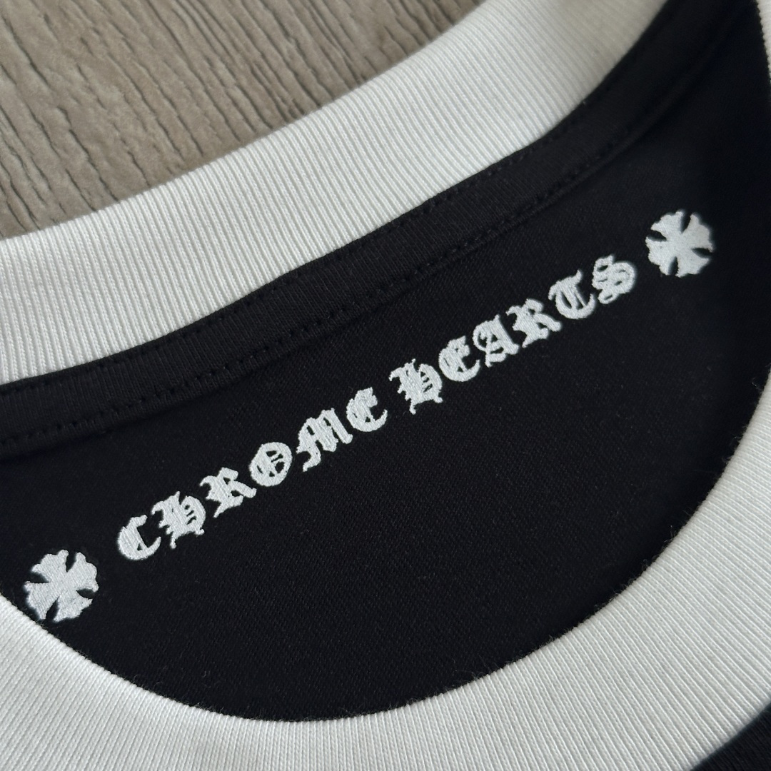 Chrome Hearts CH 女款 撞色横幅马蹄 短袖 