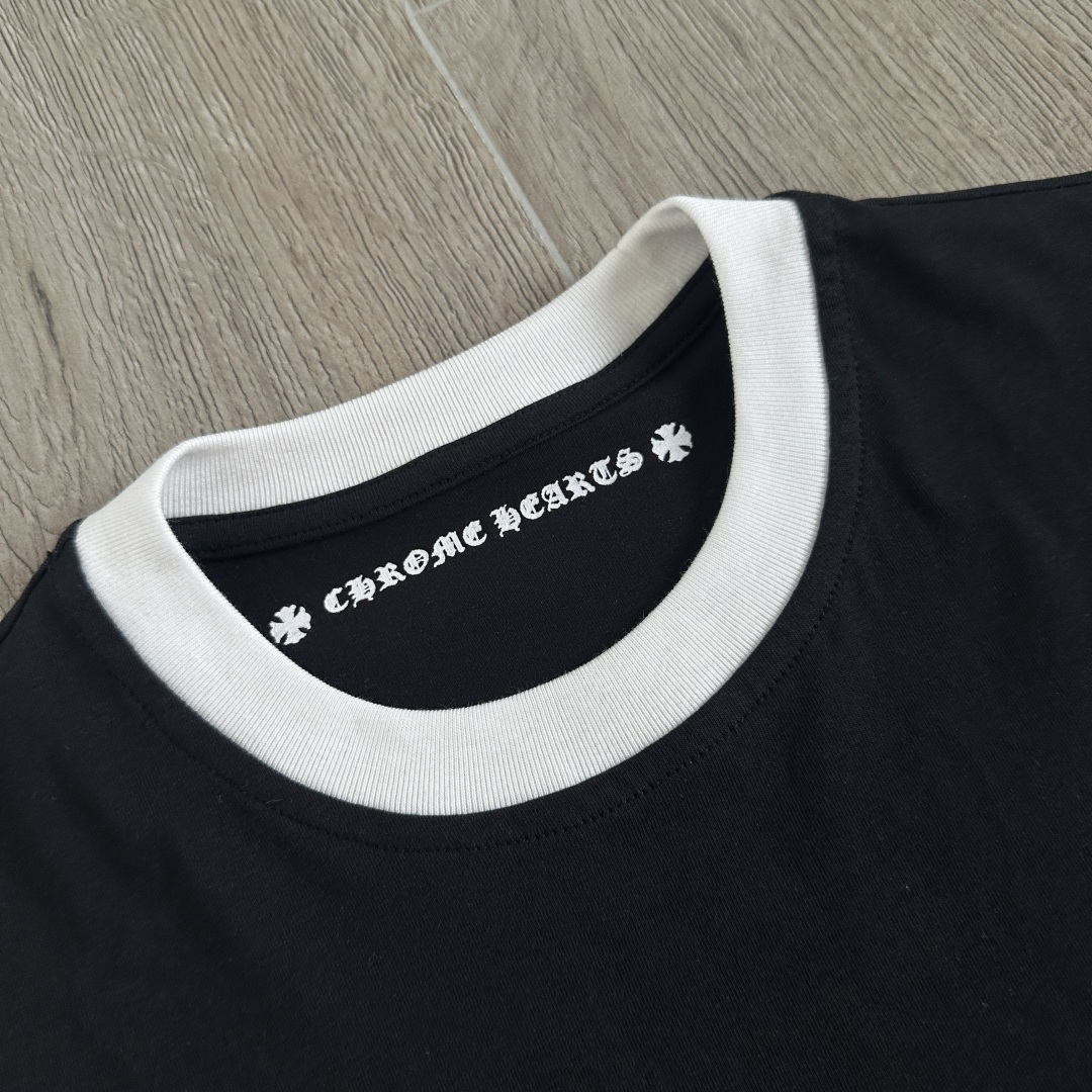 Chrome Hearts CH 女款 撞色横幅马蹄 短袖 