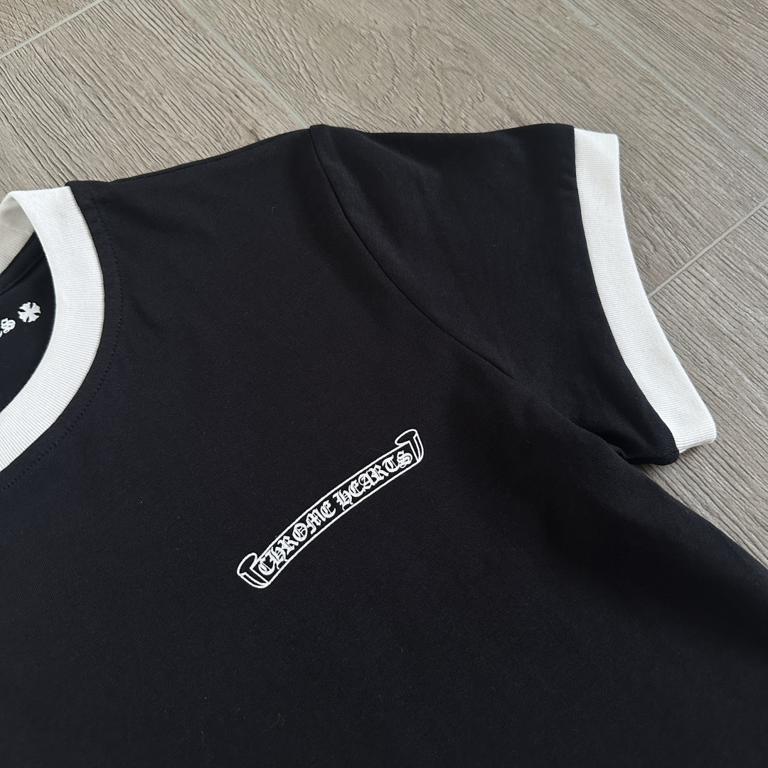 Chrome Hearts CH 女款 撞色横幅马蹄 短袖 