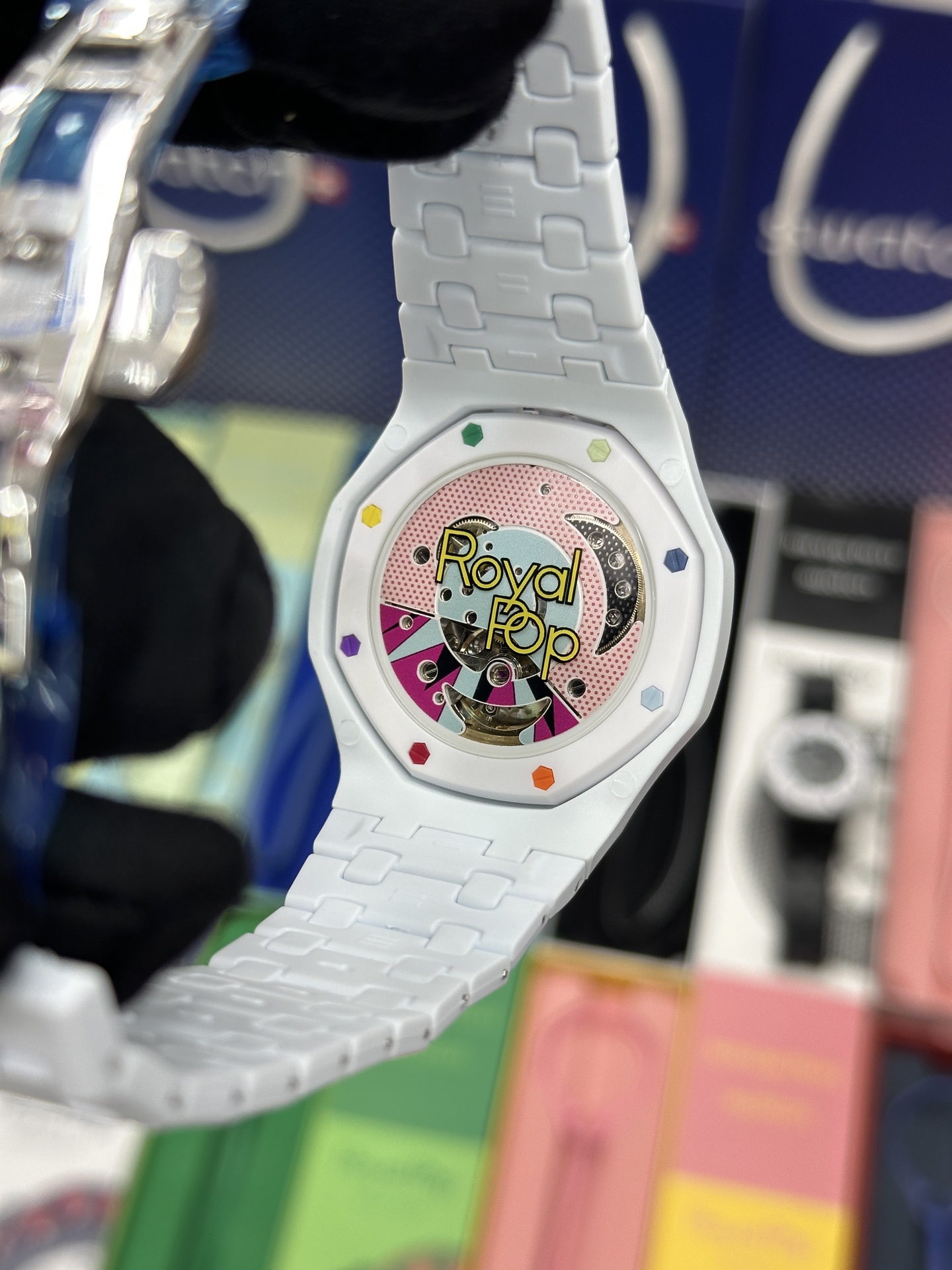 SWATCH 斯沃琪 x Audemars Piguet 爱彼 机械机芯Royal pop 多巴胺色彩时尚潮流学生情侣 男女同款 腕表 