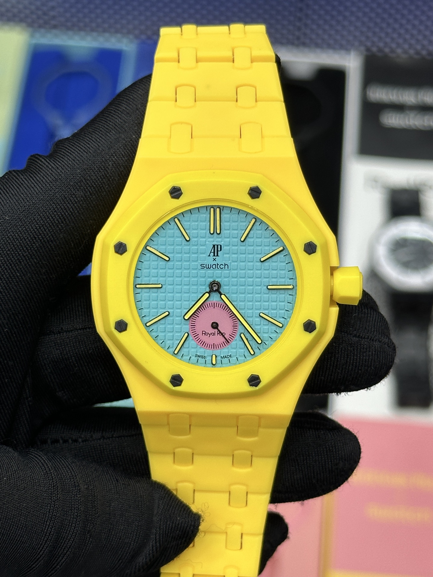 SWATCH 斯沃琪 x Audemars Piguet 爱彼 机械机芯Royal pop 多巴胺色彩时尚潮流学生情侣 男女同款 腕表 