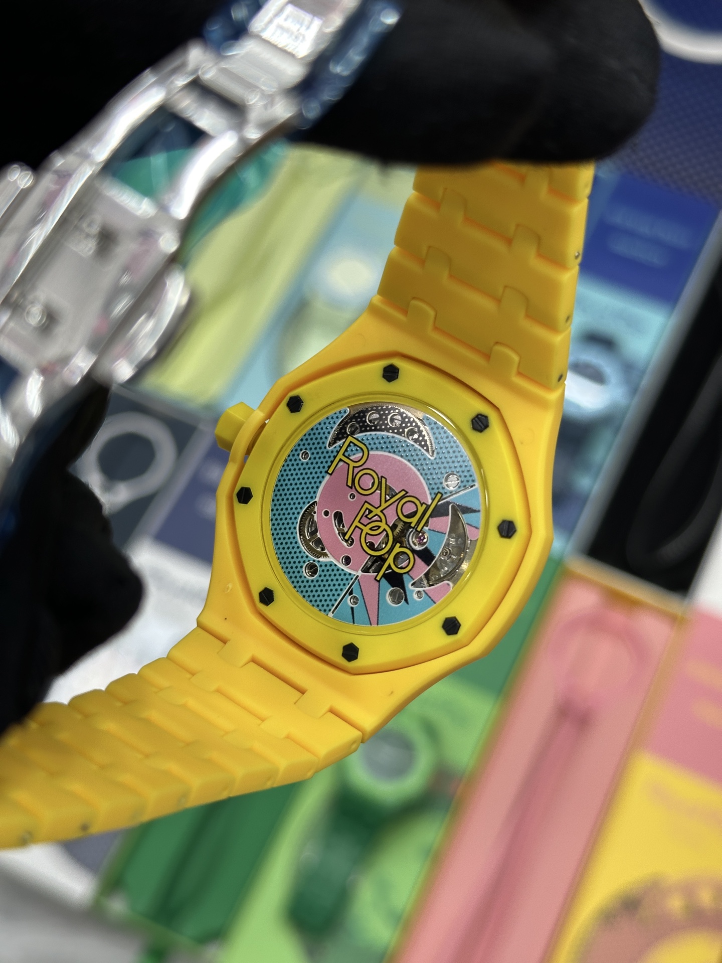 SWATCH 斯沃琪 x Audemars Piguet 爱彼 机械机芯Royal pop 多巴胺色彩时尚潮流学生情侣 男女同款 腕表 