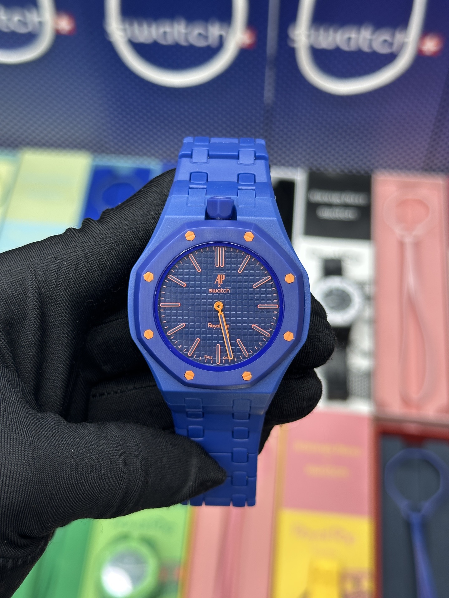 SWATCH 斯沃琪 x Audemars Piguet 爱彼 机械机芯Royal pop 多巴胺色彩时尚潮流学生情侣 男女同款 腕表 