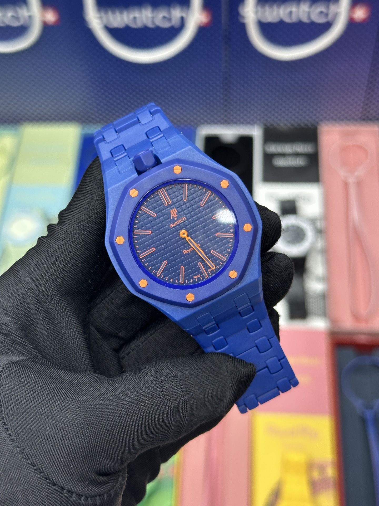 SWATCH 斯沃琪 x Audemars Piguet 爱彼 机械机芯Royal pop 多巴胺色彩时尚潮流学生情侣 男女同款 腕表 