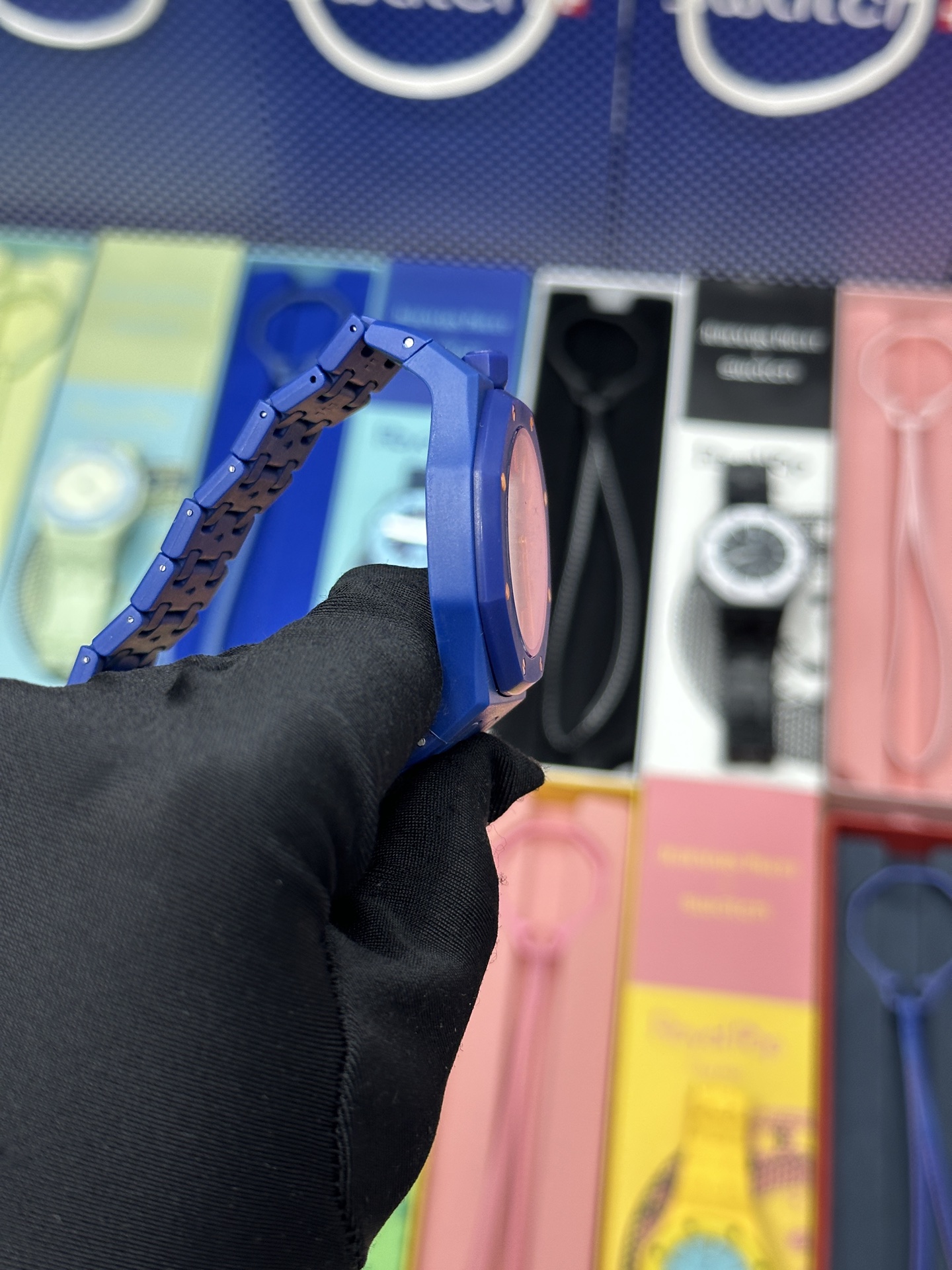 SWATCH 斯沃琪 x Audemars Piguet 爱彼 机械机芯Royal pop 多巴胺色彩时尚潮流学生情侣 男女同款 腕表 