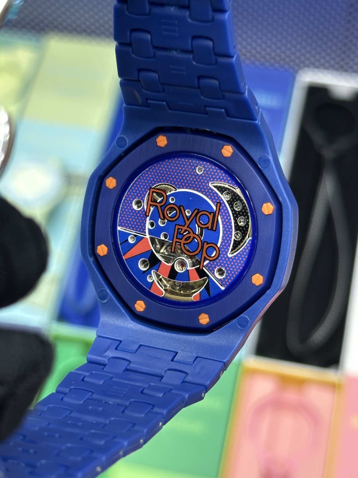 SWATCH 斯沃琪 x Audemars Piguet 爱彼 机械机芯Royal pop 多巴胺色彩时尚潮流学生情侣 男女同款 腕表 