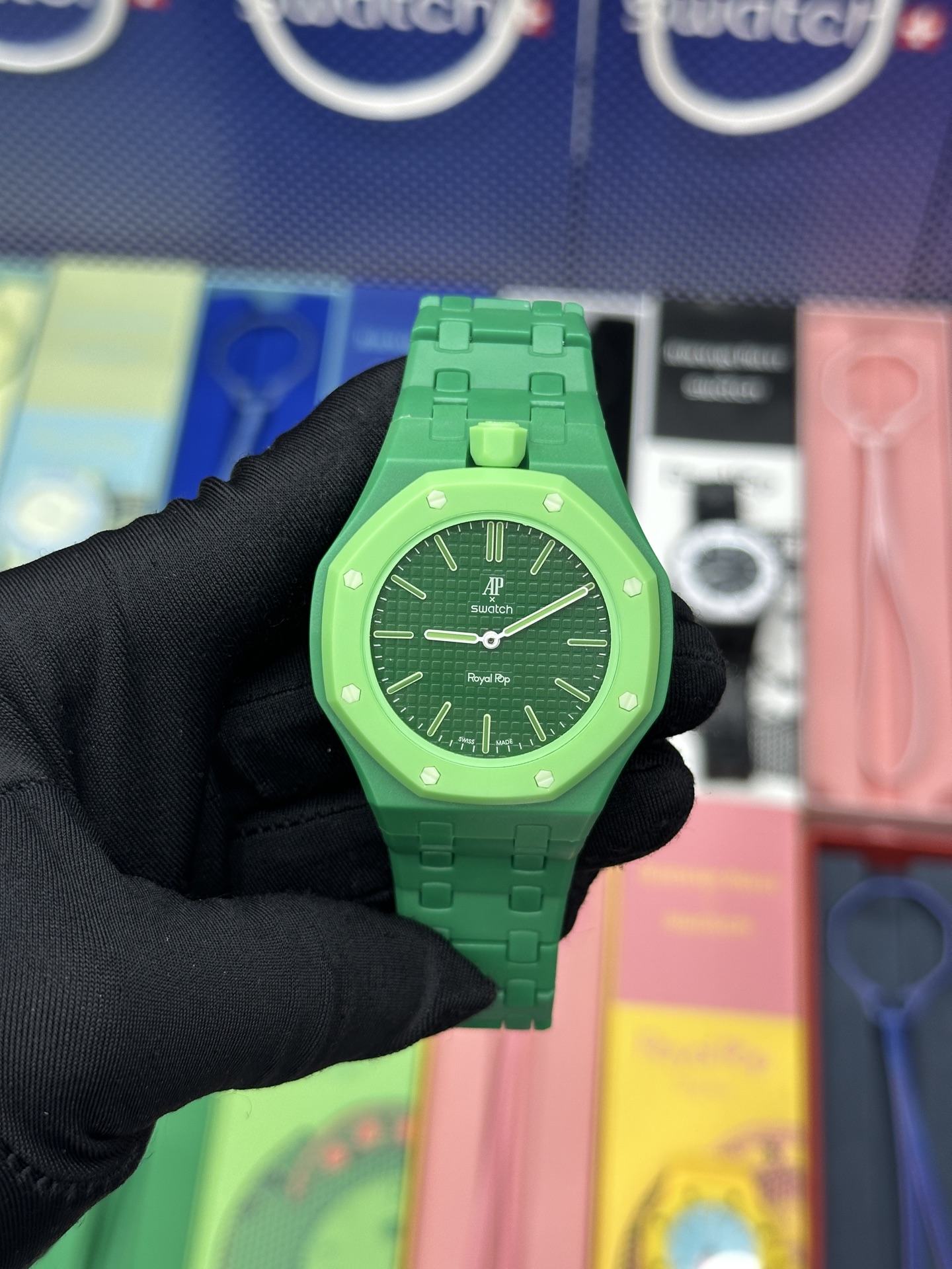 SWATCH 斯沃琪 x Audemars Piguet 爱彼 机械机芯Royal pop 多巴胺色彩时尚潮流学生情侣 男女同款 腕表 