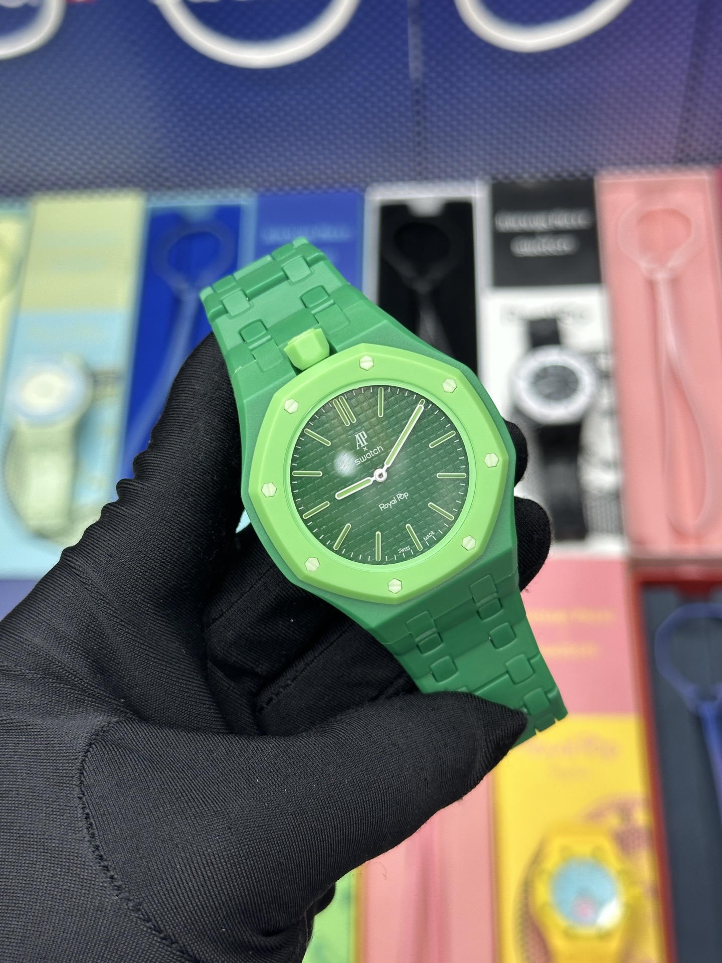 SWATCH 斯沃琪 x Audemars Piguet 爱彼 机械机芯Royal pop 多巴胺色彩时尚潮流学生情侣 男女同款 腕表 