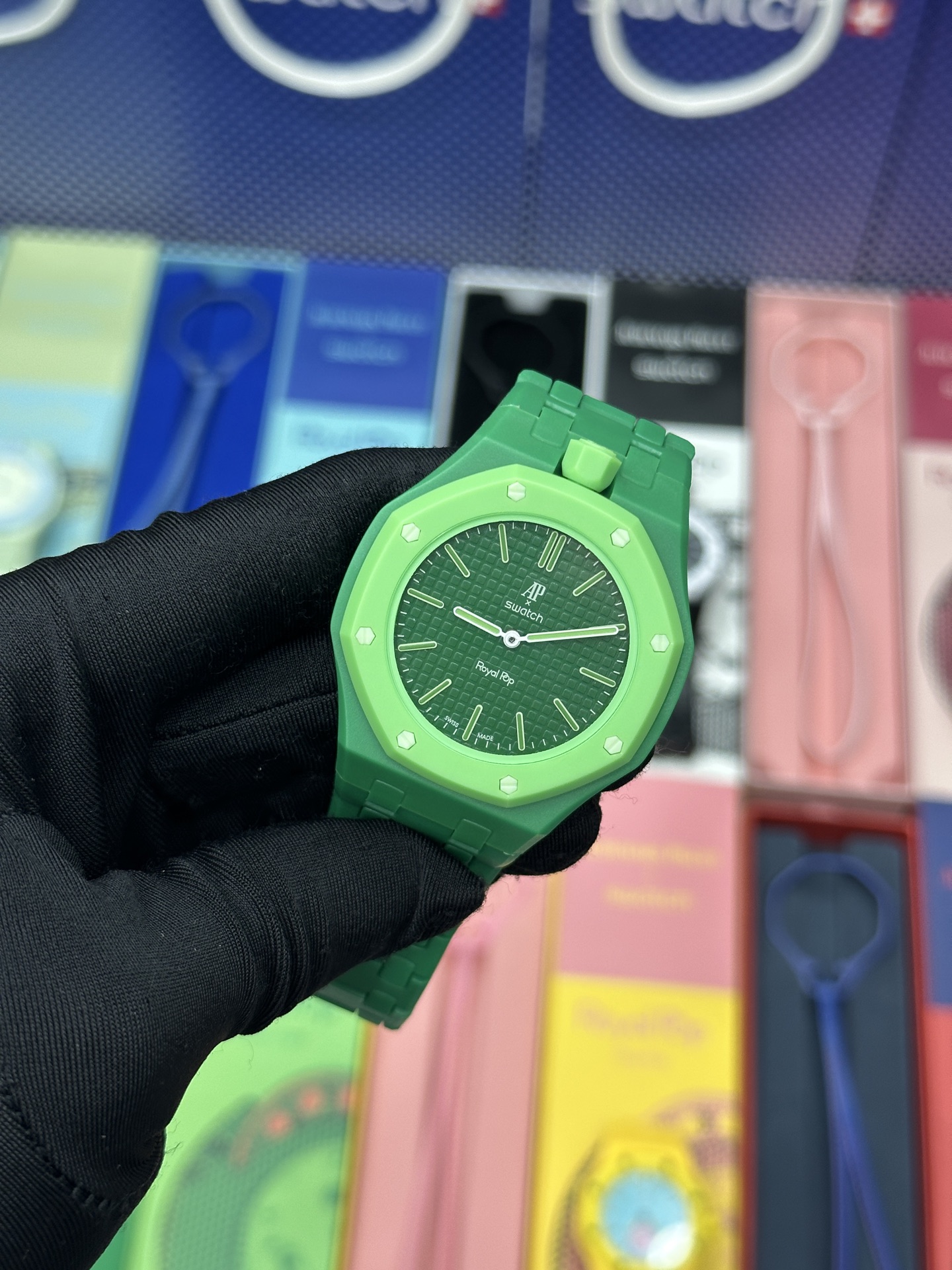 SWATCH 斯沃琪 x Audemars Piguet 爱彼 机械机芯Royal pop 多巴胺色彩时尚潮流学生情侣 男女同款 腕表 