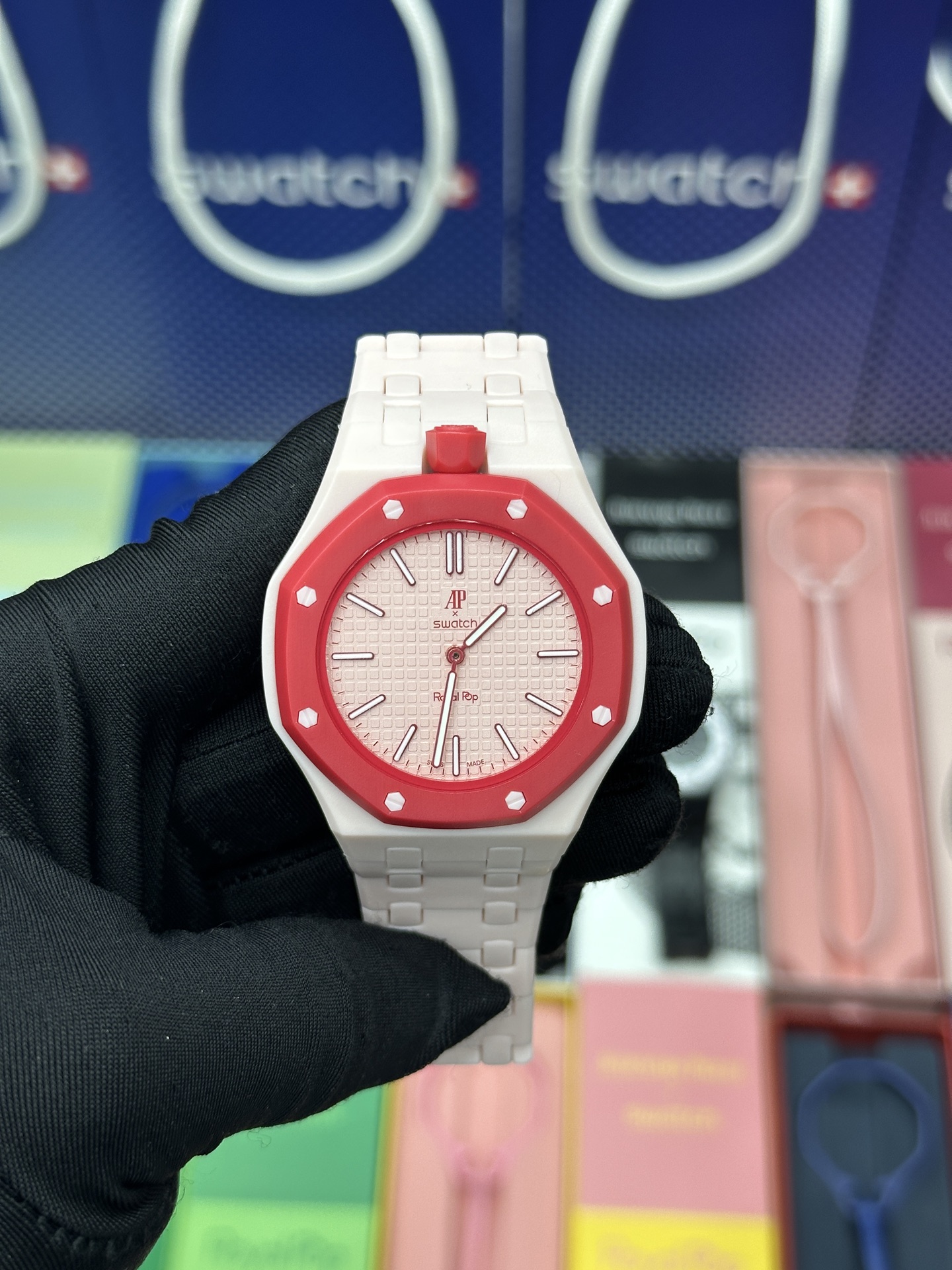 SWATCH 斯沃琪 x Audemars Piguet 爱彼 机械机芯Royal pop 多巴胺色彩时尚潮流学生情侣 男女同款 腕表 