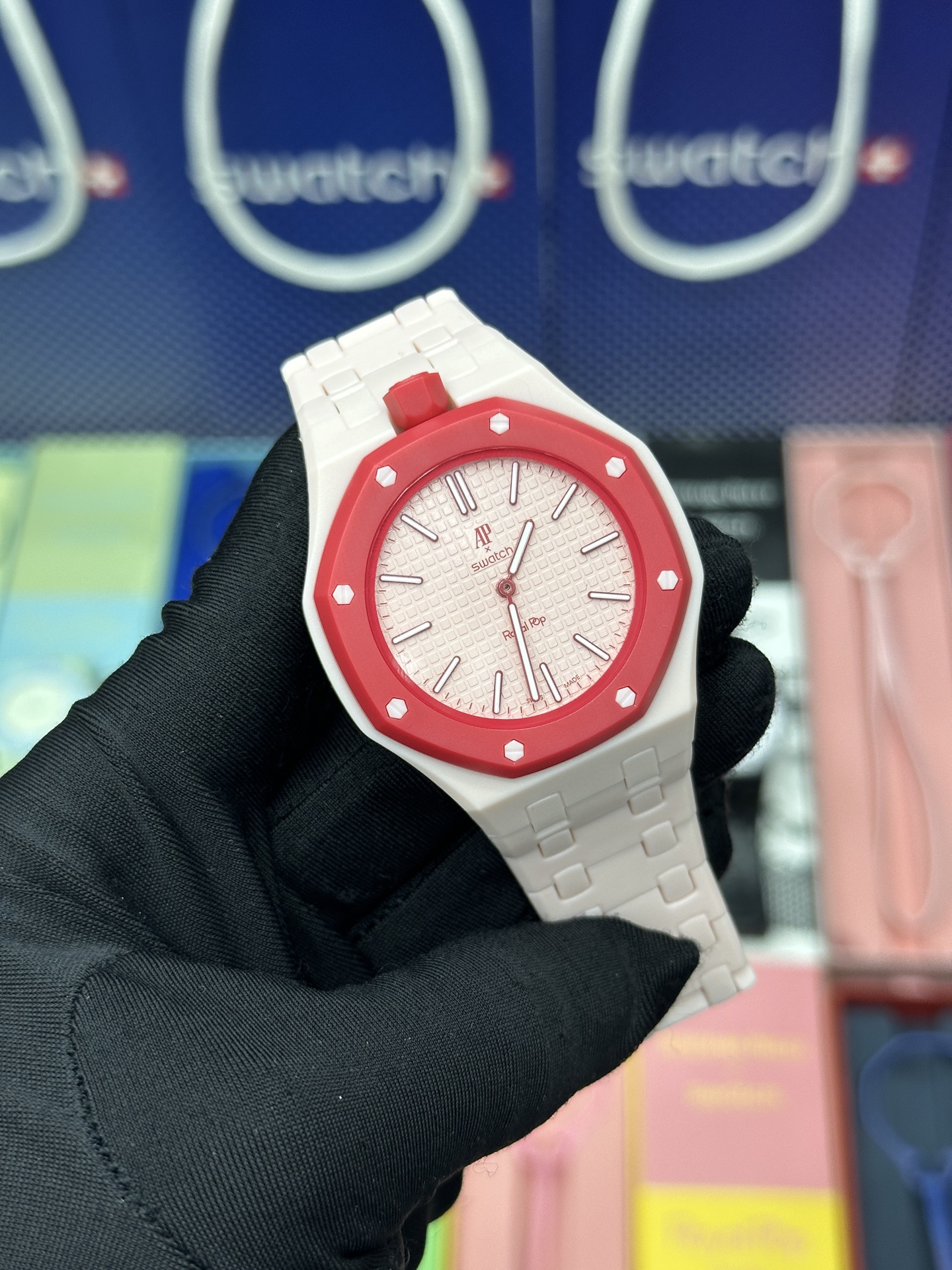 SWATCH 斯沃琪 x Audemars Piguet 爱彼 机械机芯Royal pop 多巴胺色彩时尚潮流学生情侣 男女同款 腕表 