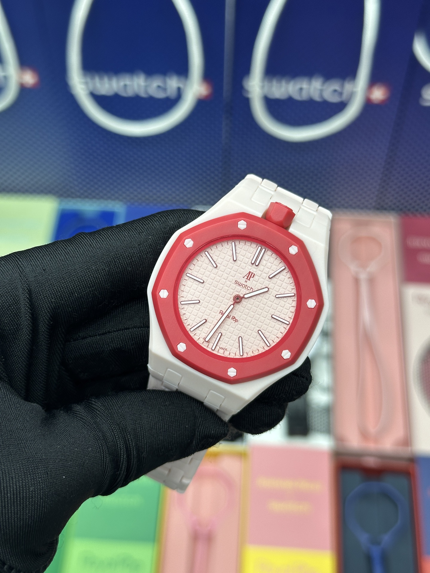 SWATCH 斯沃琪 x Audemars Piguet 爱彼 机械机芯Royal pop 多巴胺色彩时尚潮流学生情侣 男女同款 腕表 